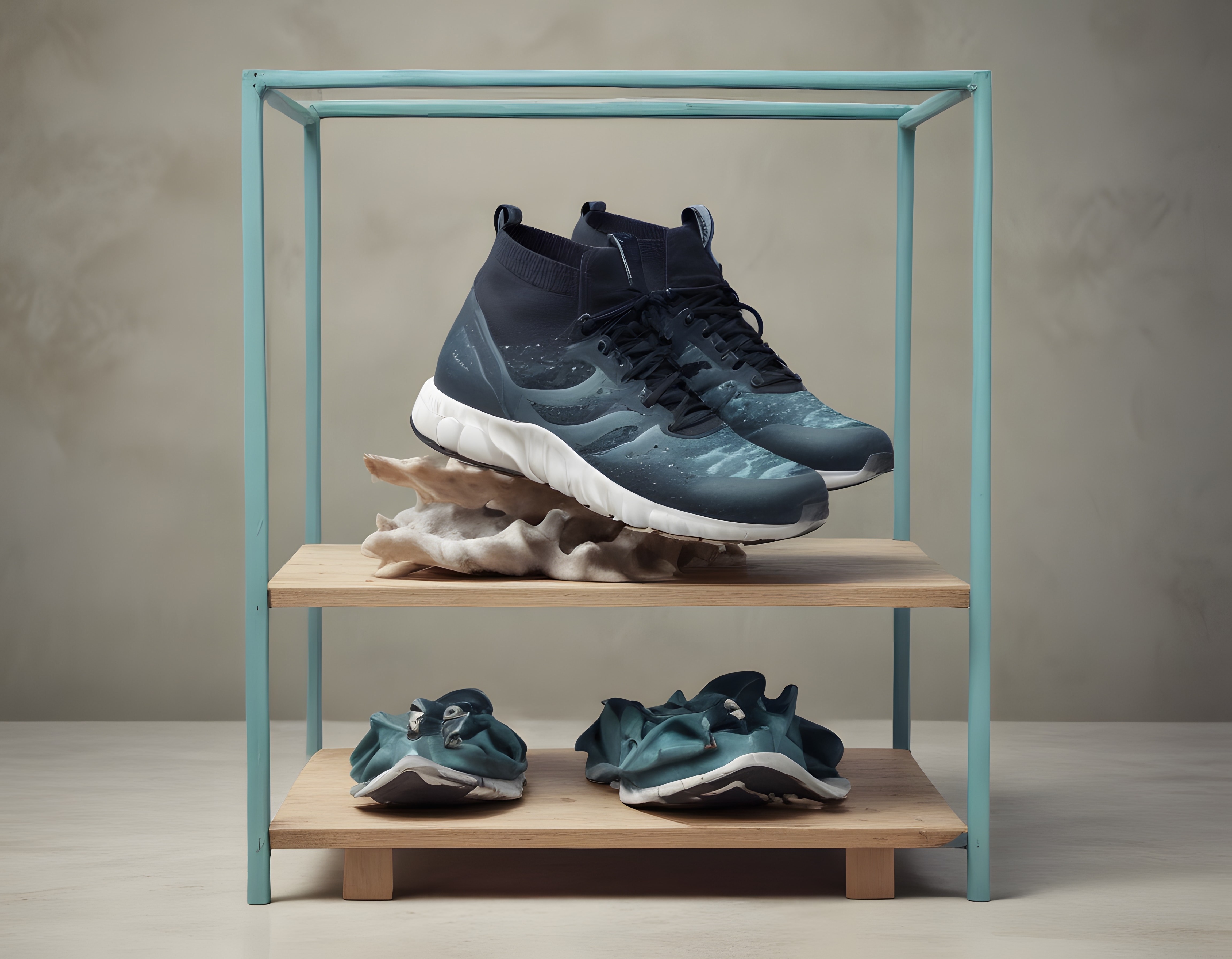 Sanatsal Tasarım Spor Ayakkabı Sergisi: Modern Sneaker ve Eriyik Formlar