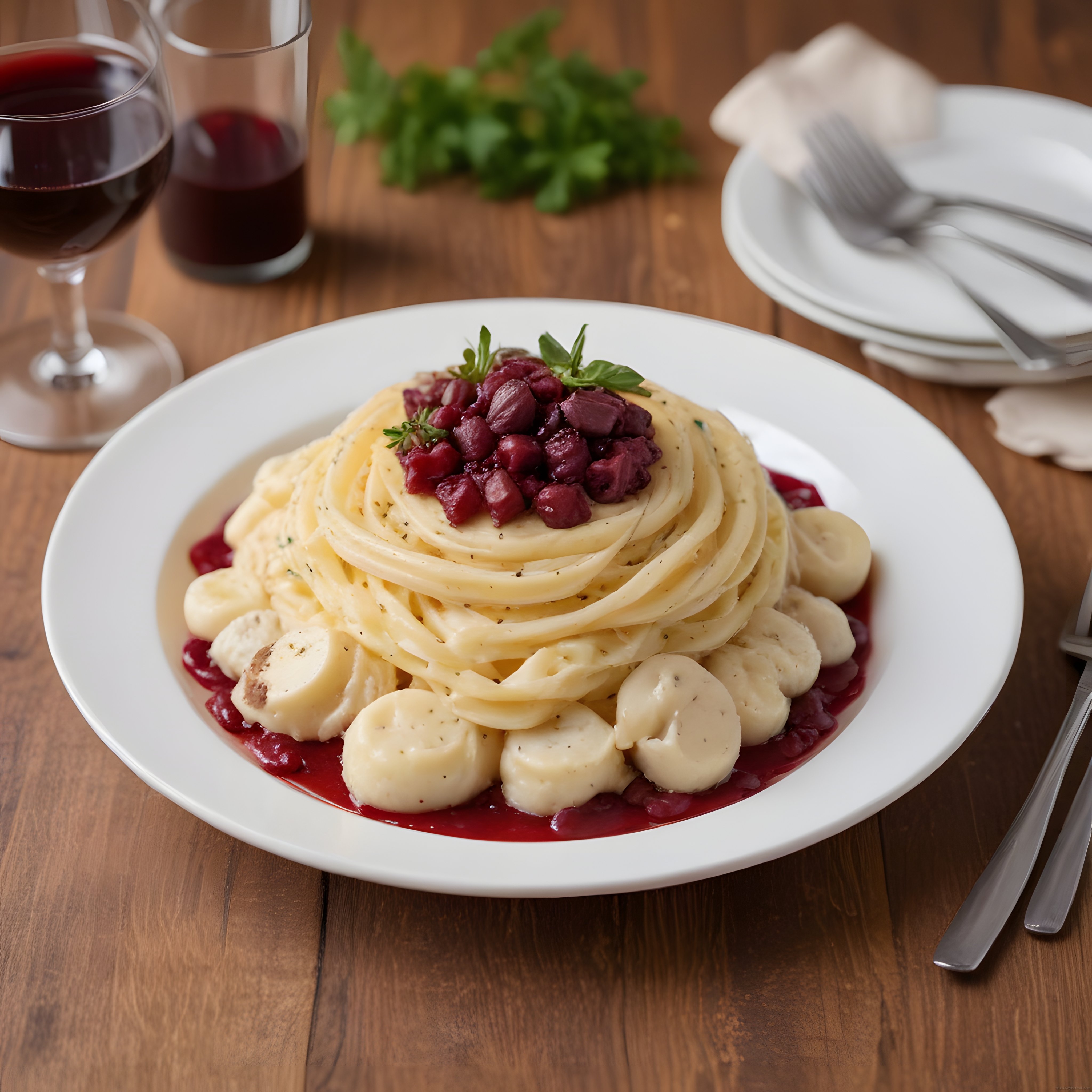 Şarap eşliğinde muzlu vişneli spagetti: İlginç tat kombinasyonu