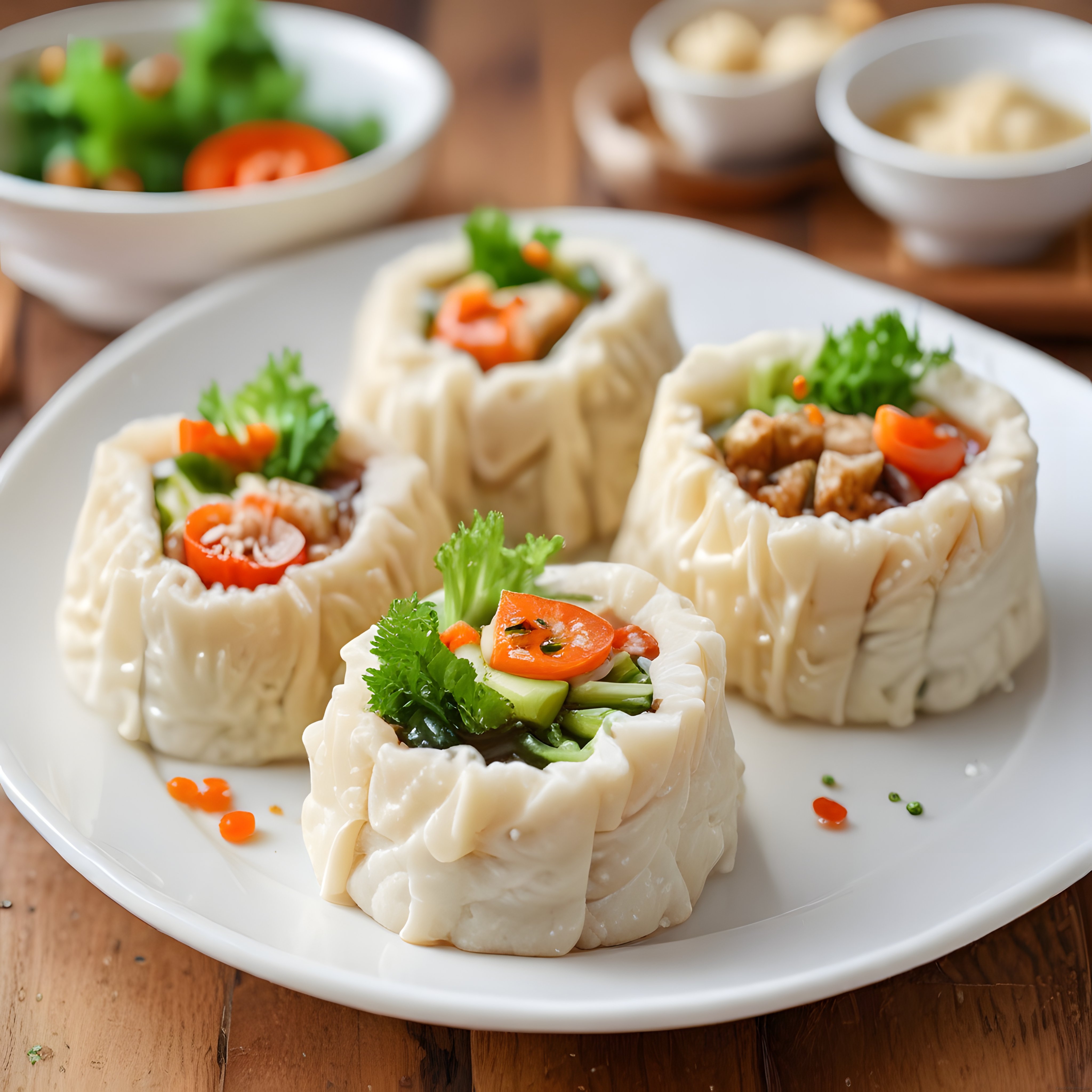 Sebze ve Et Dolgulu Çin Mantısı: Dim Sum Sunumuyla Asya Mutfağından Lezzetler