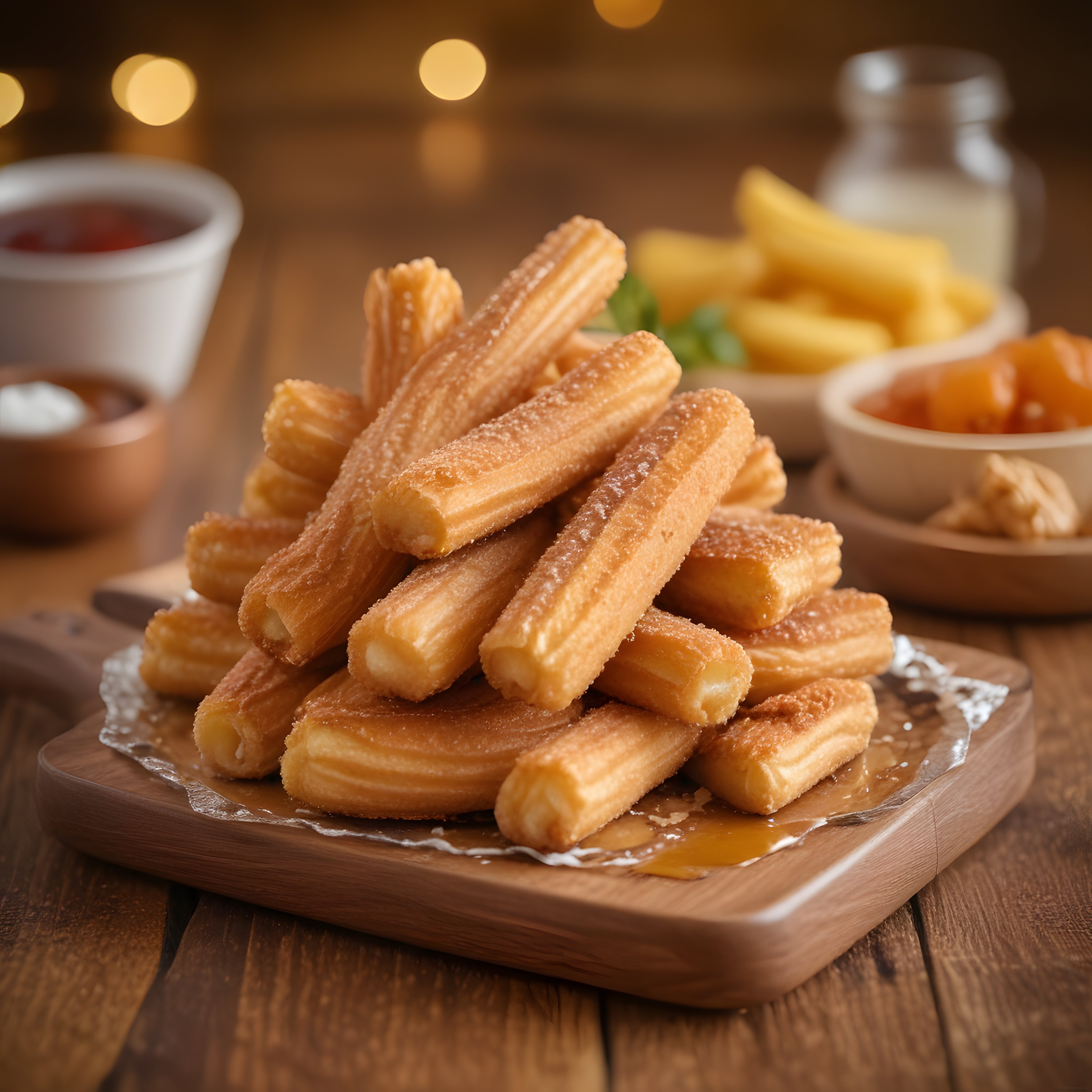 Şeker ve Bal Şerbetli Churros: Sıcacık Ahşap Sunumla İspanyol Tatlı Keyfi