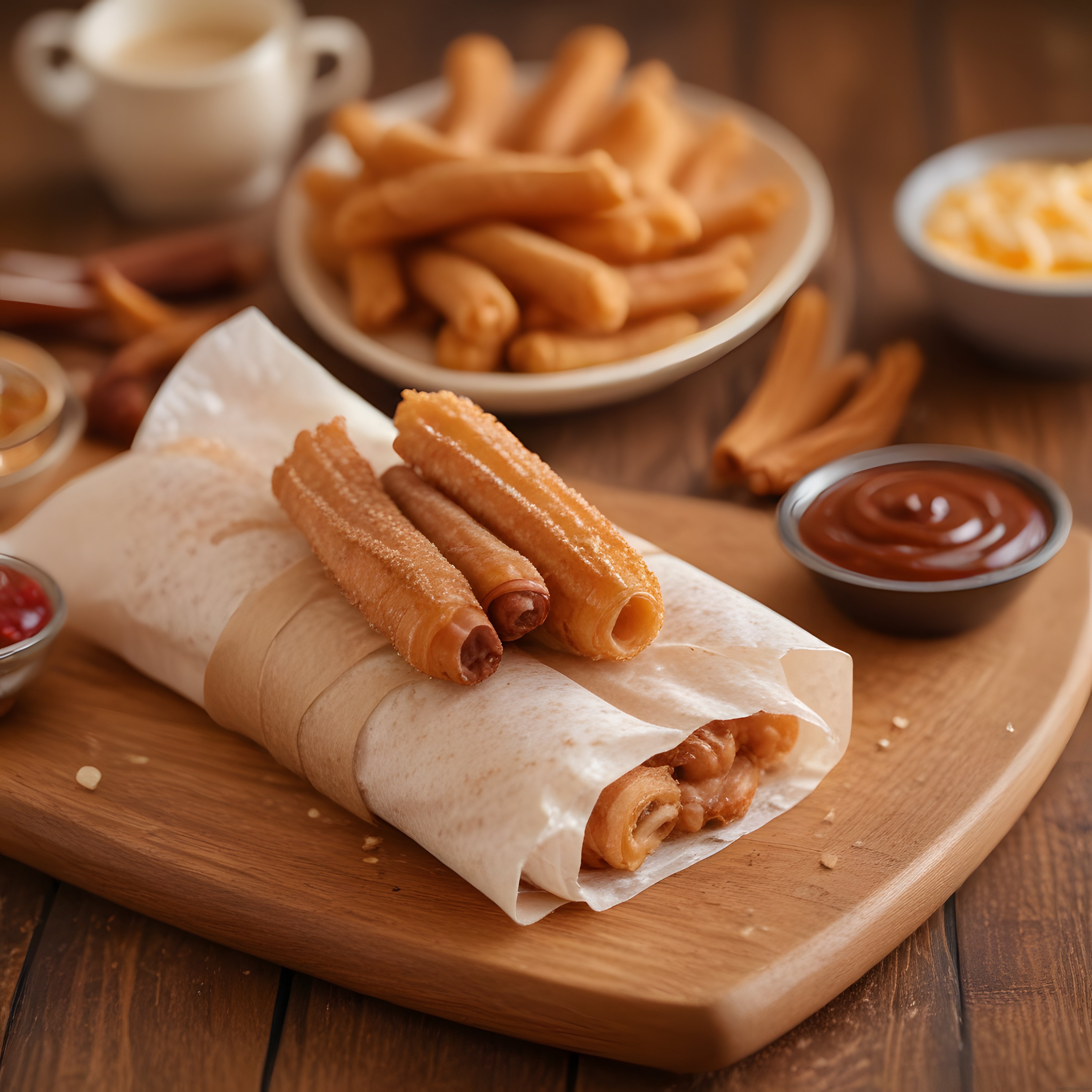 Şekerli Churros ve Çikolata Sosu ile Sıcak Kahve Eşliğinde Lezzetli Mola