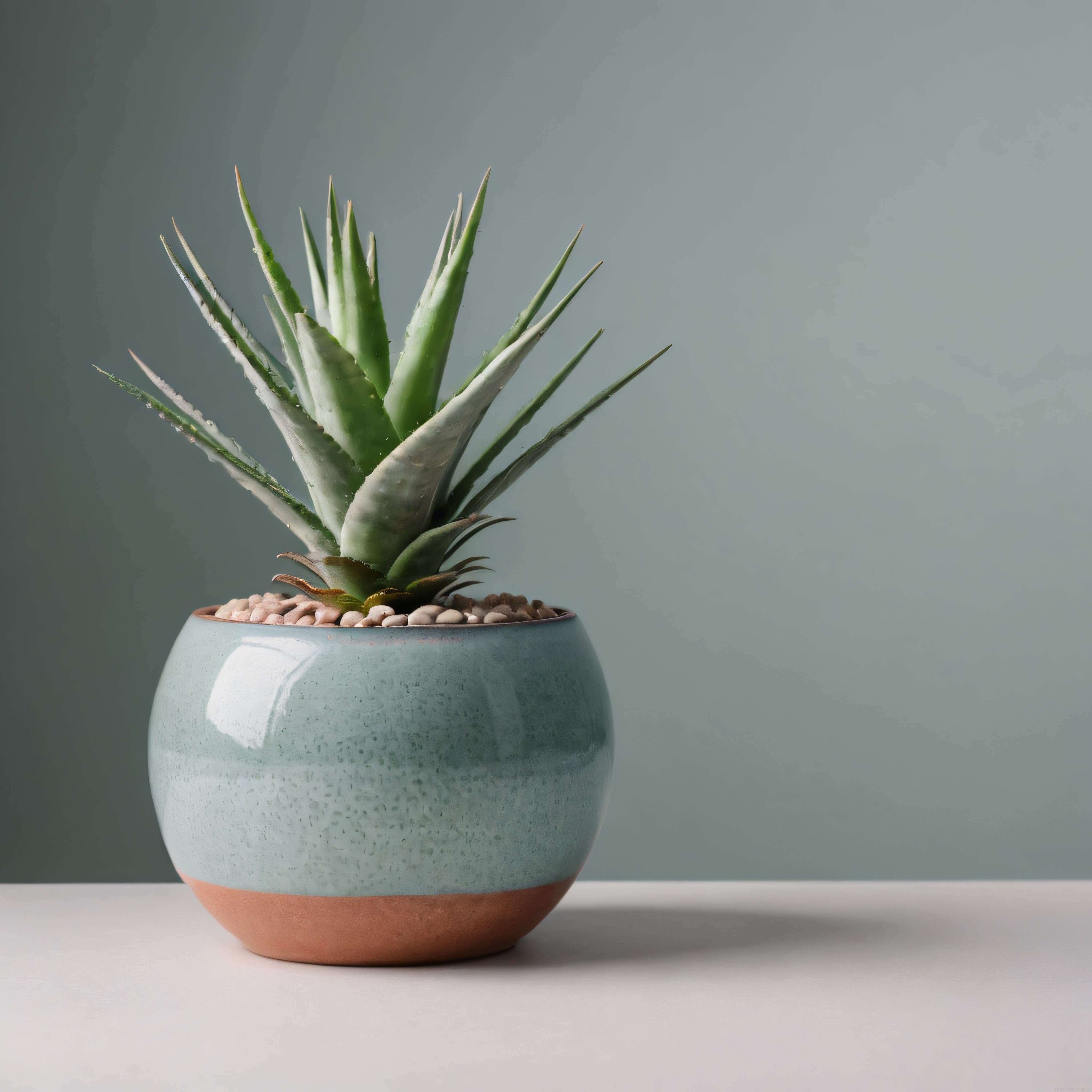 Seramik Saksıda Aloe Vera: Minimalist ve Doğal Ev Dekorasyonu Fikri