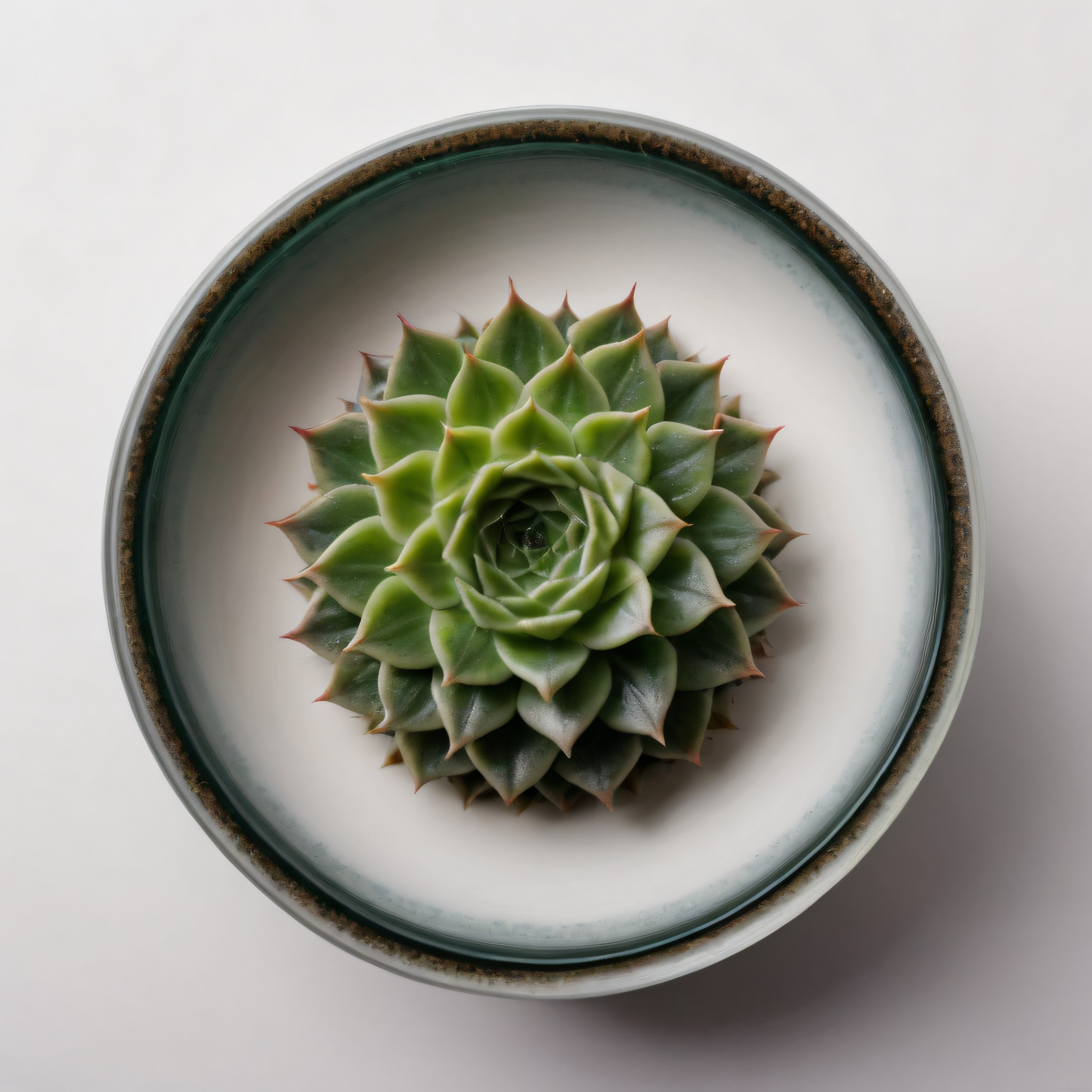 Seramik Saksıda Echeveria Sukulent: Minimalist ve Huzurlu Ev Dekorasyonu