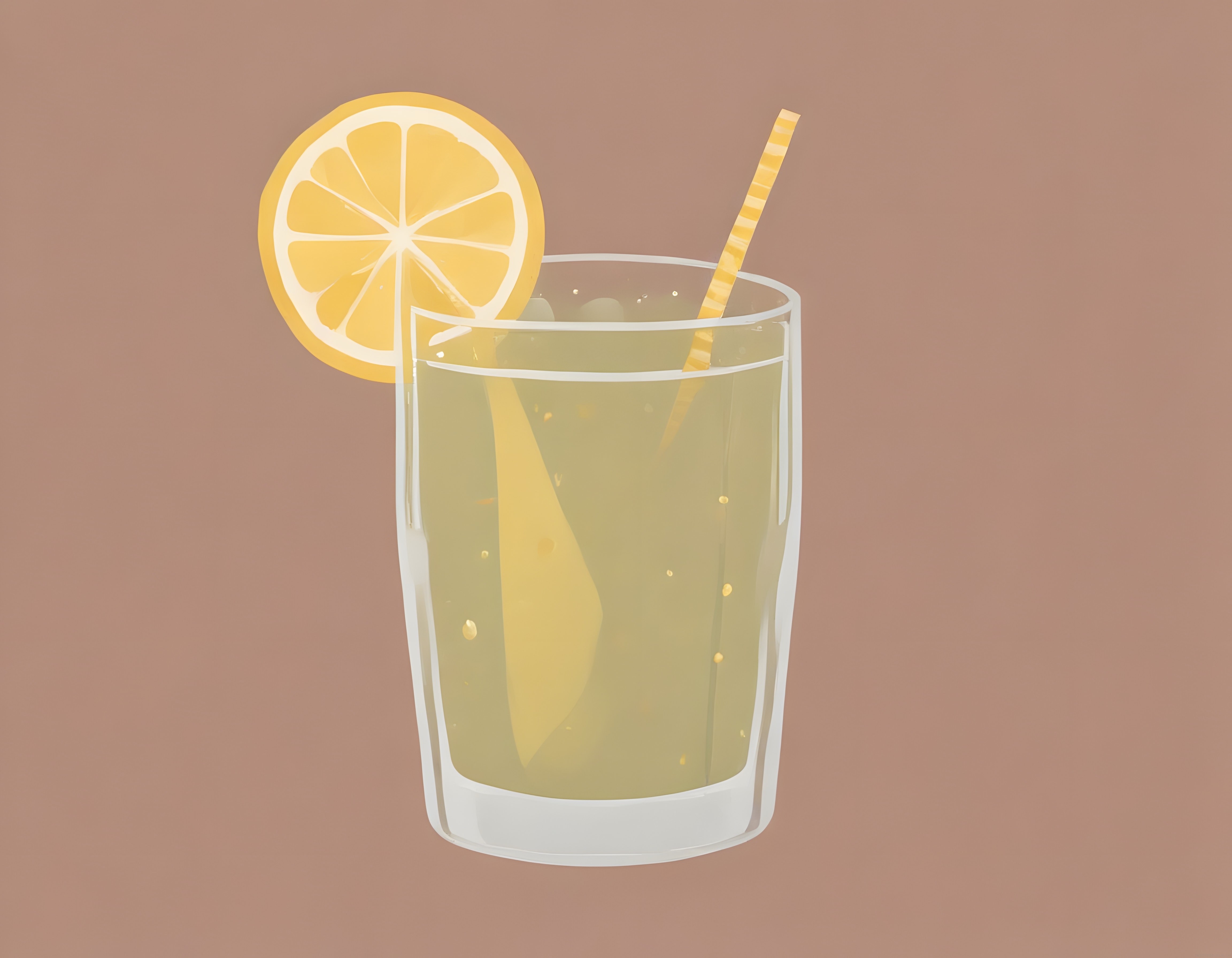 Serinletici Limonlu Doğal İçecek ve Taze Limon Dilimi Sunumu