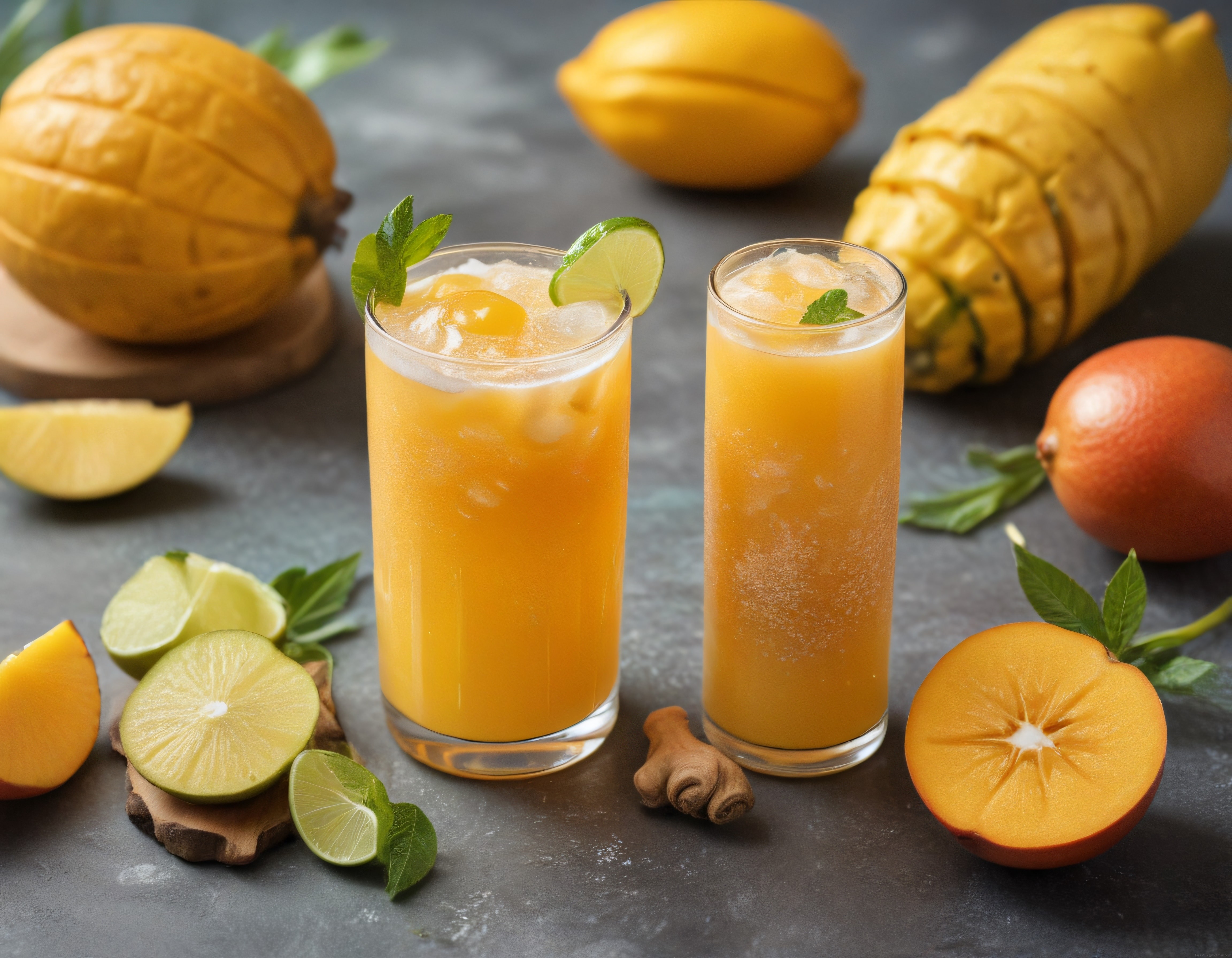 Serinletici Mango Kokteyli Tarifi: Limon, Nane ve Zencefilli Buzlu Yaz İçeceği