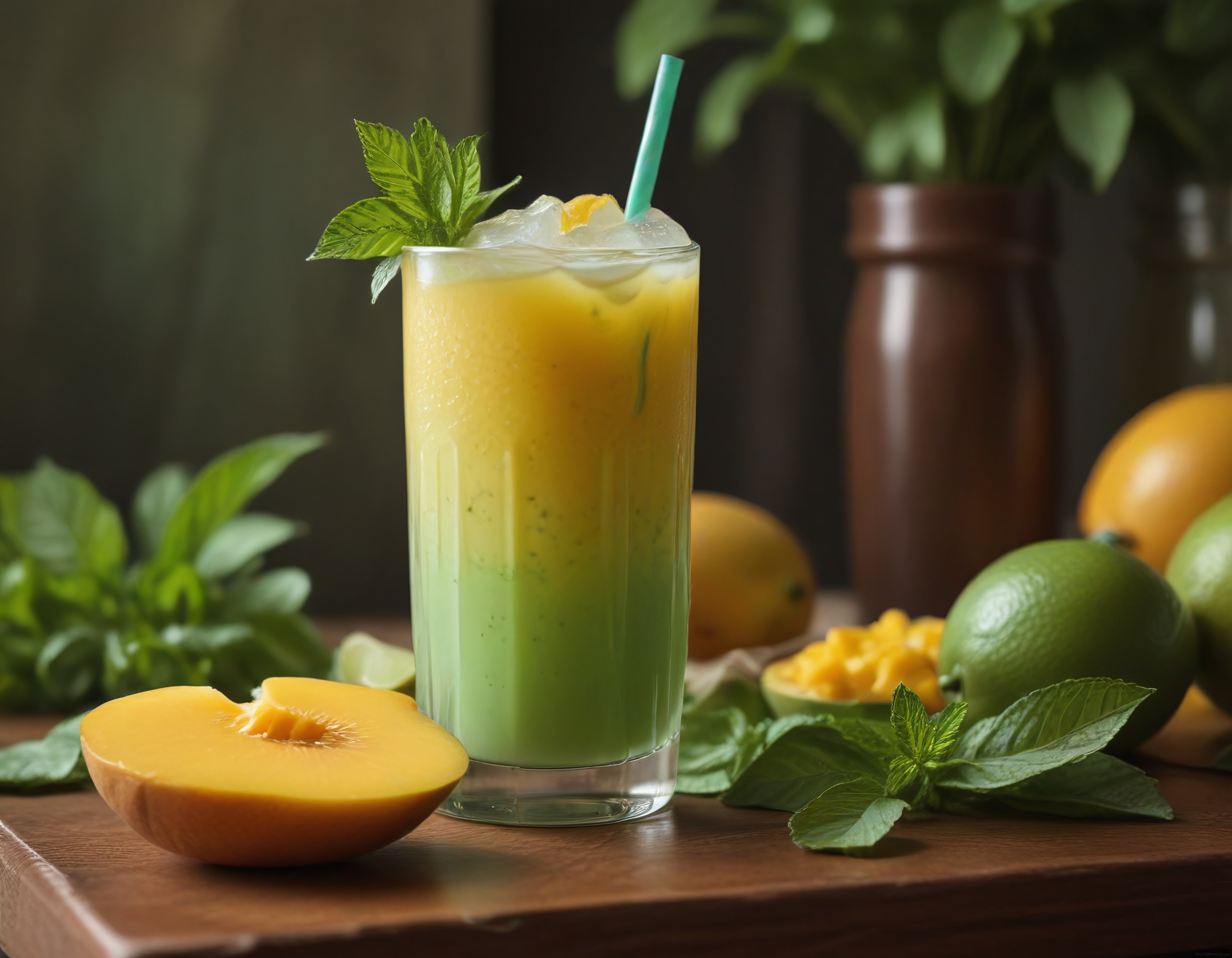 Serinletici Mango Smoothie: Tropikal Meyveli ve Naneli Yaz İçeceği