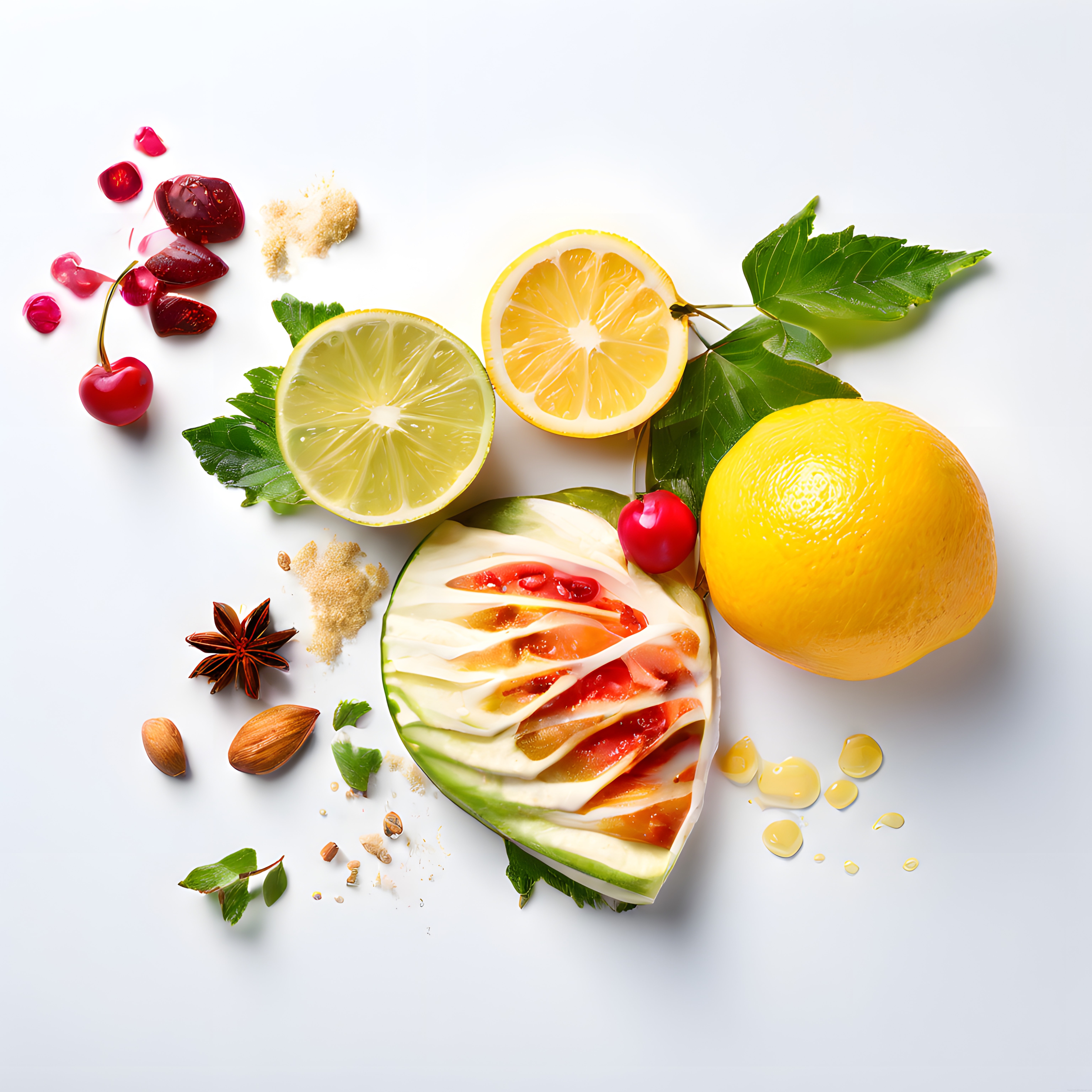 Serinletici Yaz Lezzeti: Karpuz, Limon ve Kirazlı Sağlıklı Meyve Tabağı