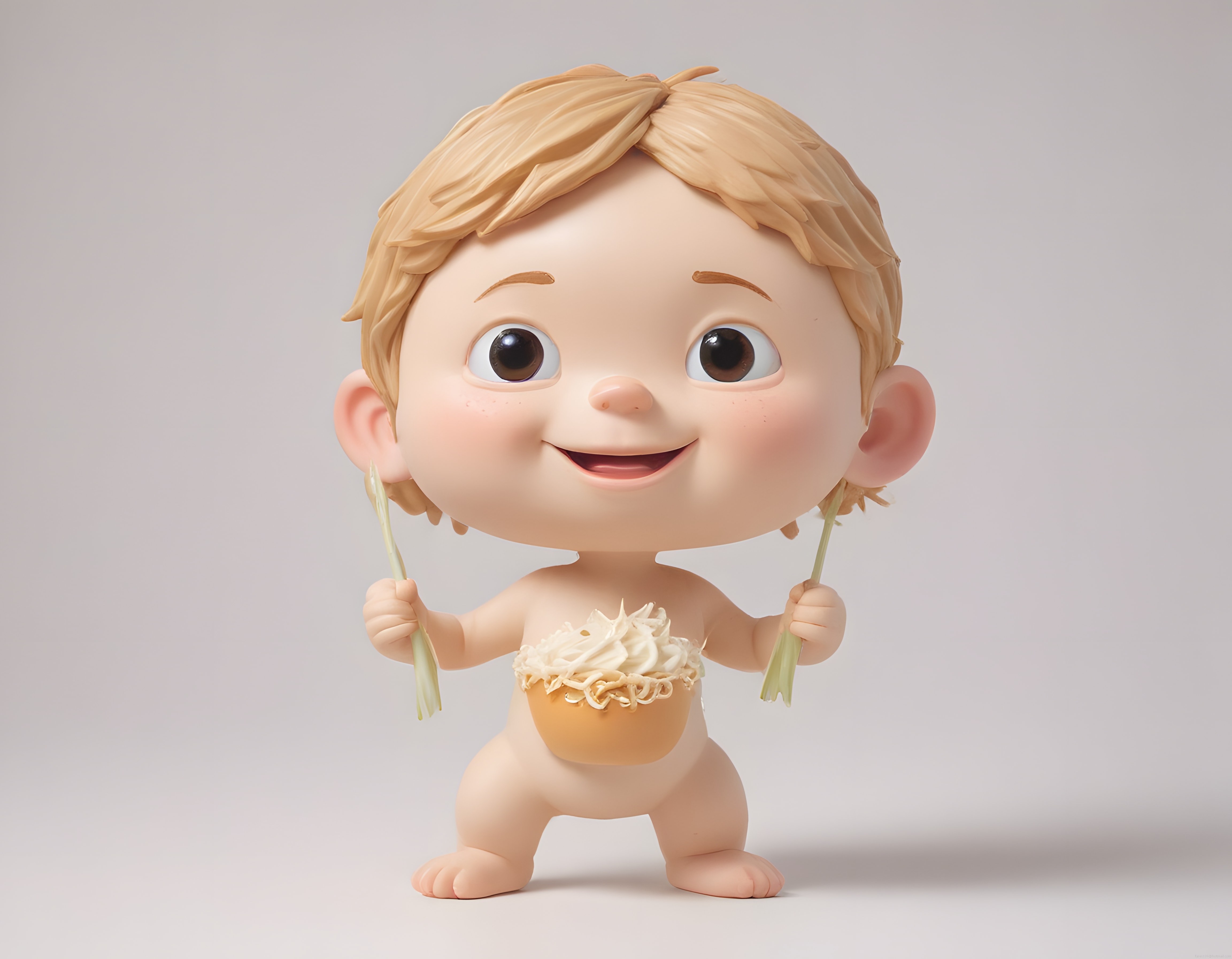 Sevimli 3D Animasyon Bebeği ve Büyük Kafalı Karakter Tasarımı