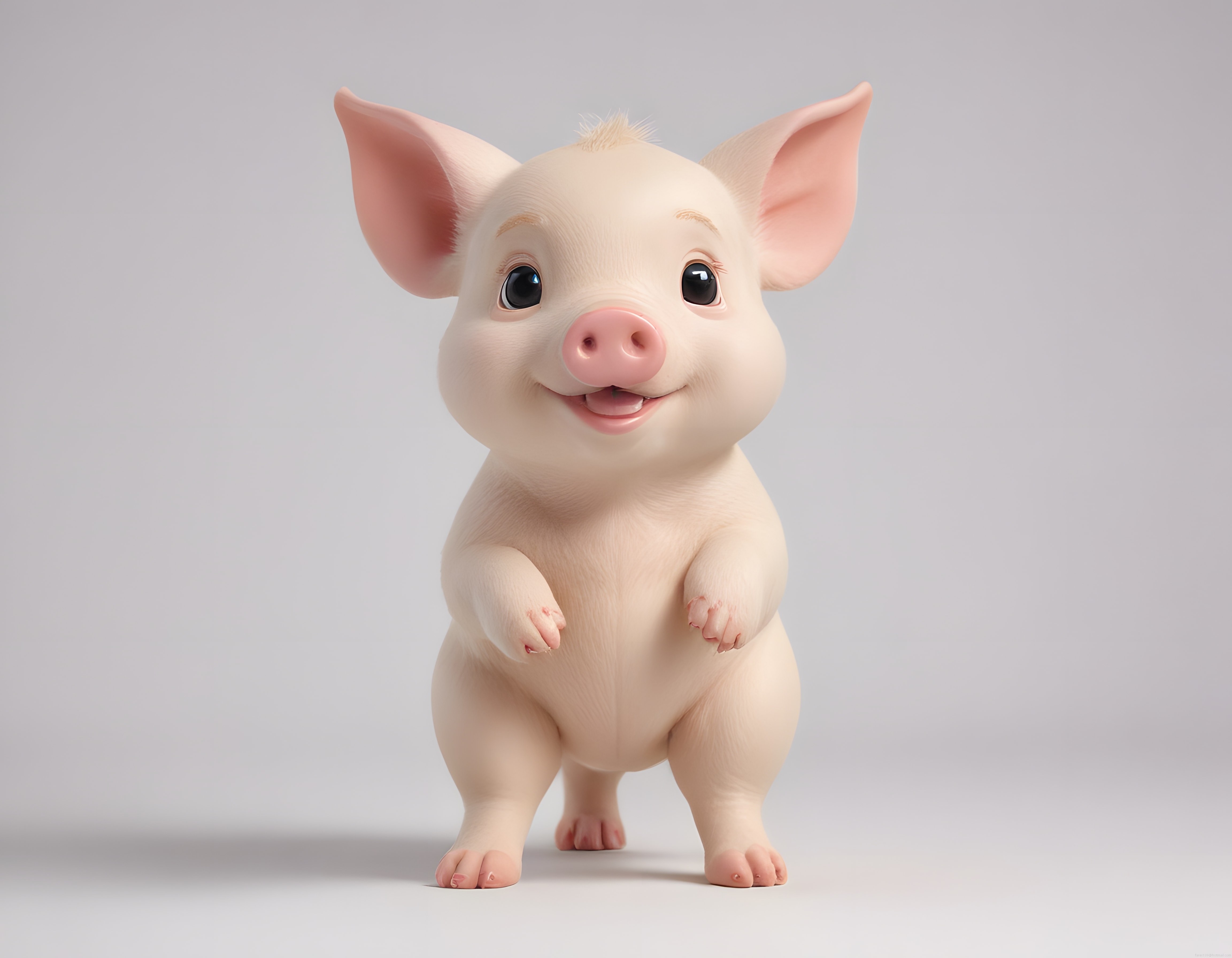 Sevimli 3D Animasyon Yavru Domuz Karakteri Masalsı Gülümseyen Tasarım Sevimli 3D Animasyon Yavru Domuz Karakteri Masalsı Gülümseyen Tasarım