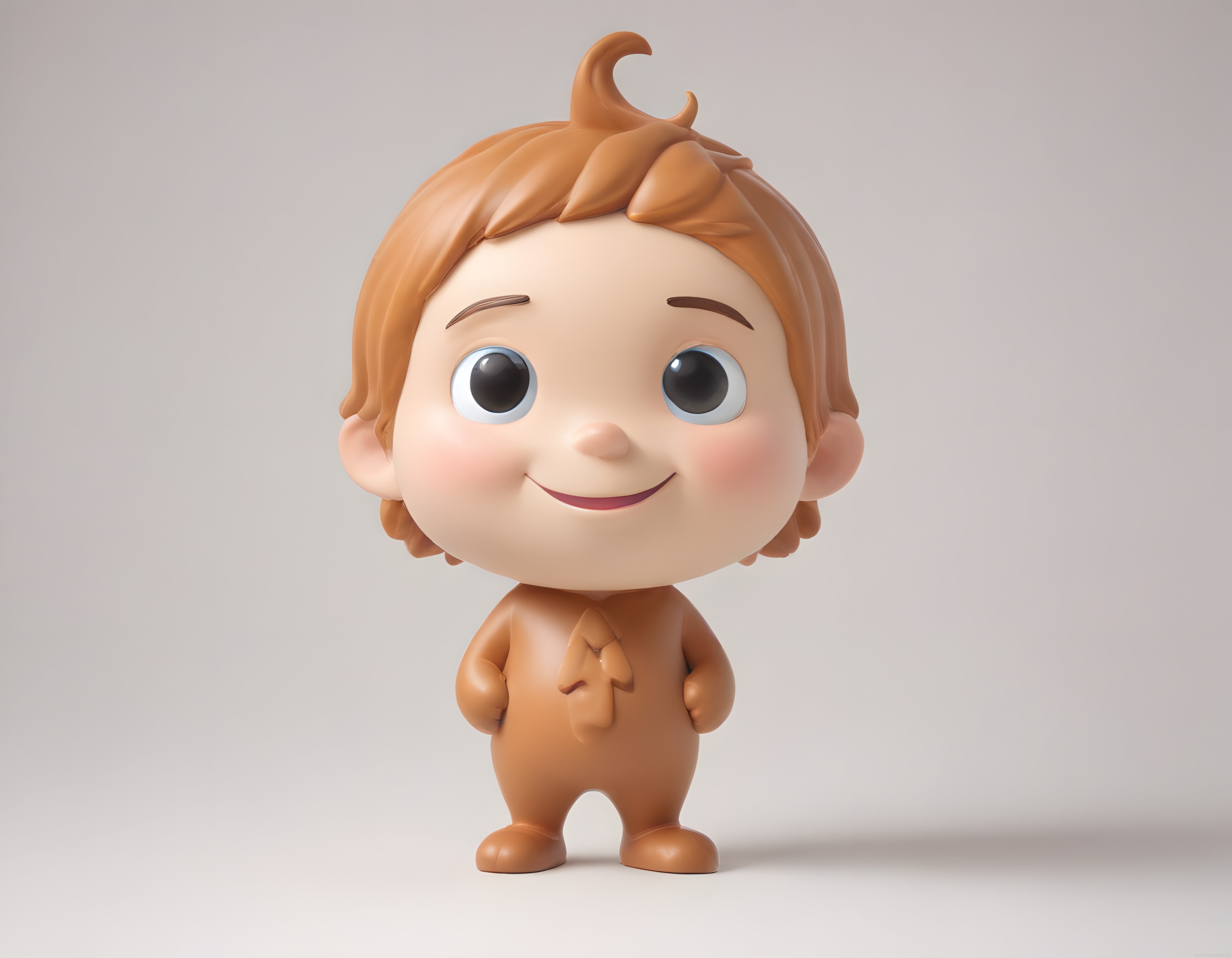Sevimli 3D Bebek Karakter Vinyl Figür Tasarımı ve Render Görseli