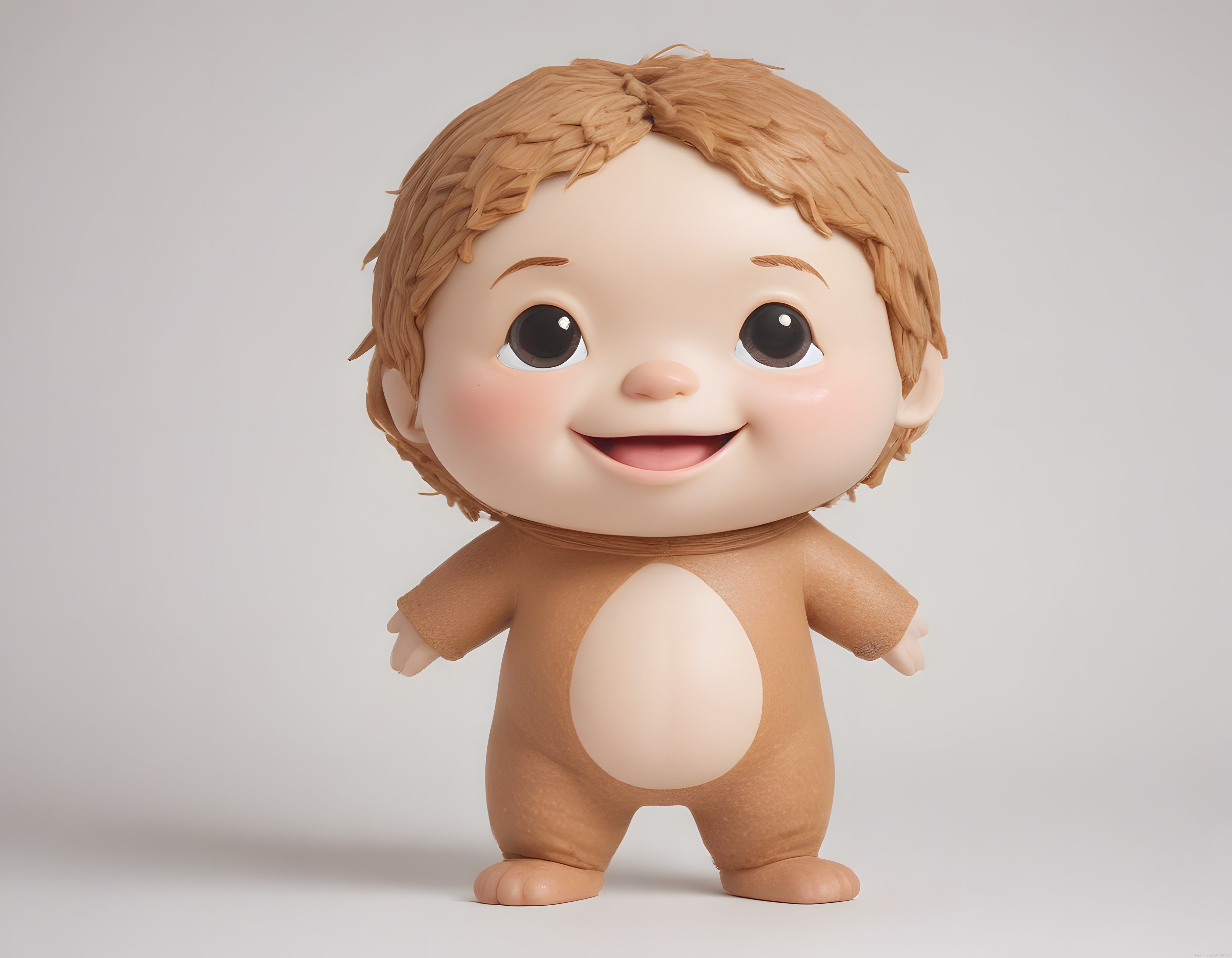Sevimli 3D Bebek ve Ayı Kostümü: Dijital Karakter ve Render Sanatı