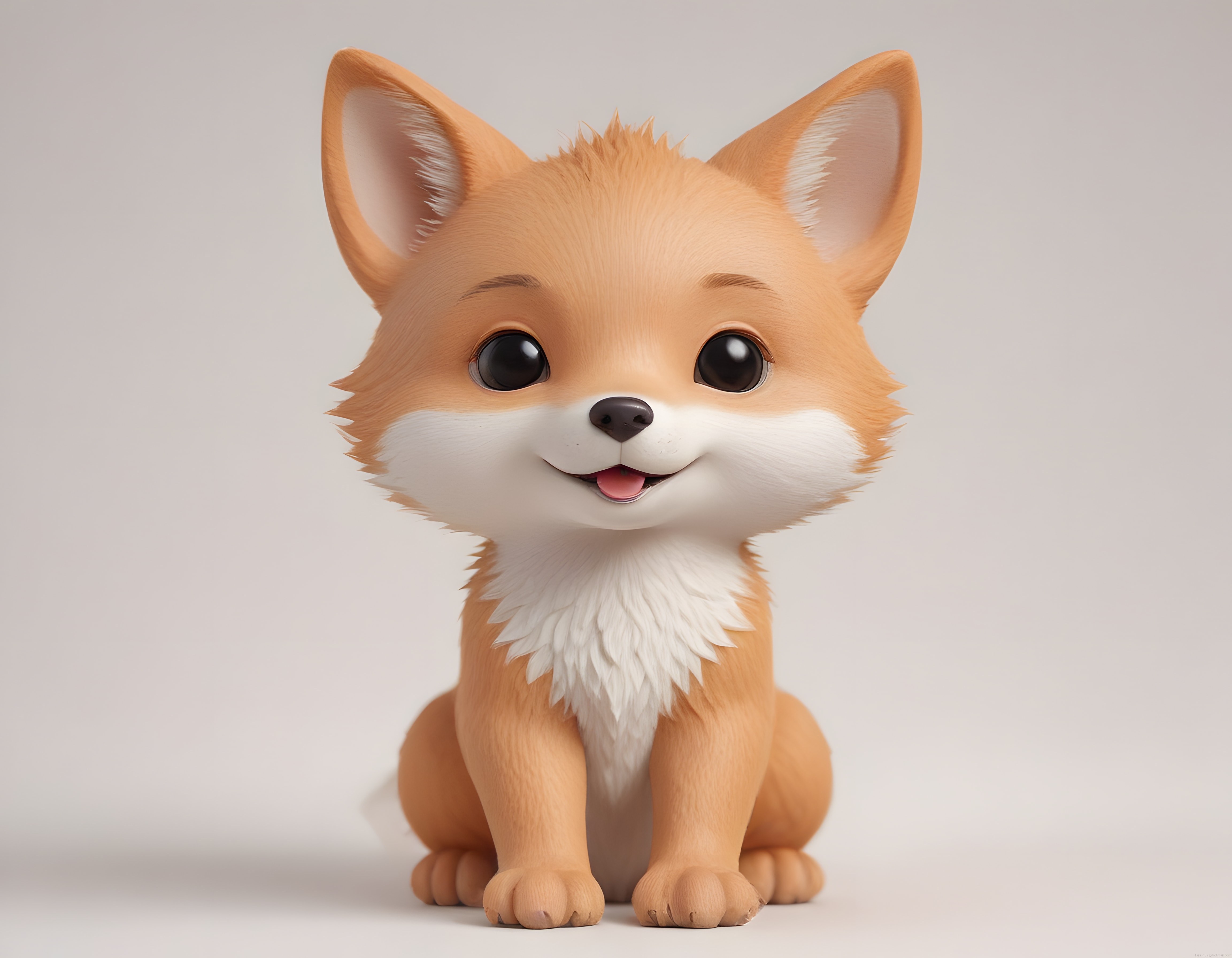 Sevimli 3D Tilki Karakteri: Masalsı Bir Dijital Sanat Çalışması