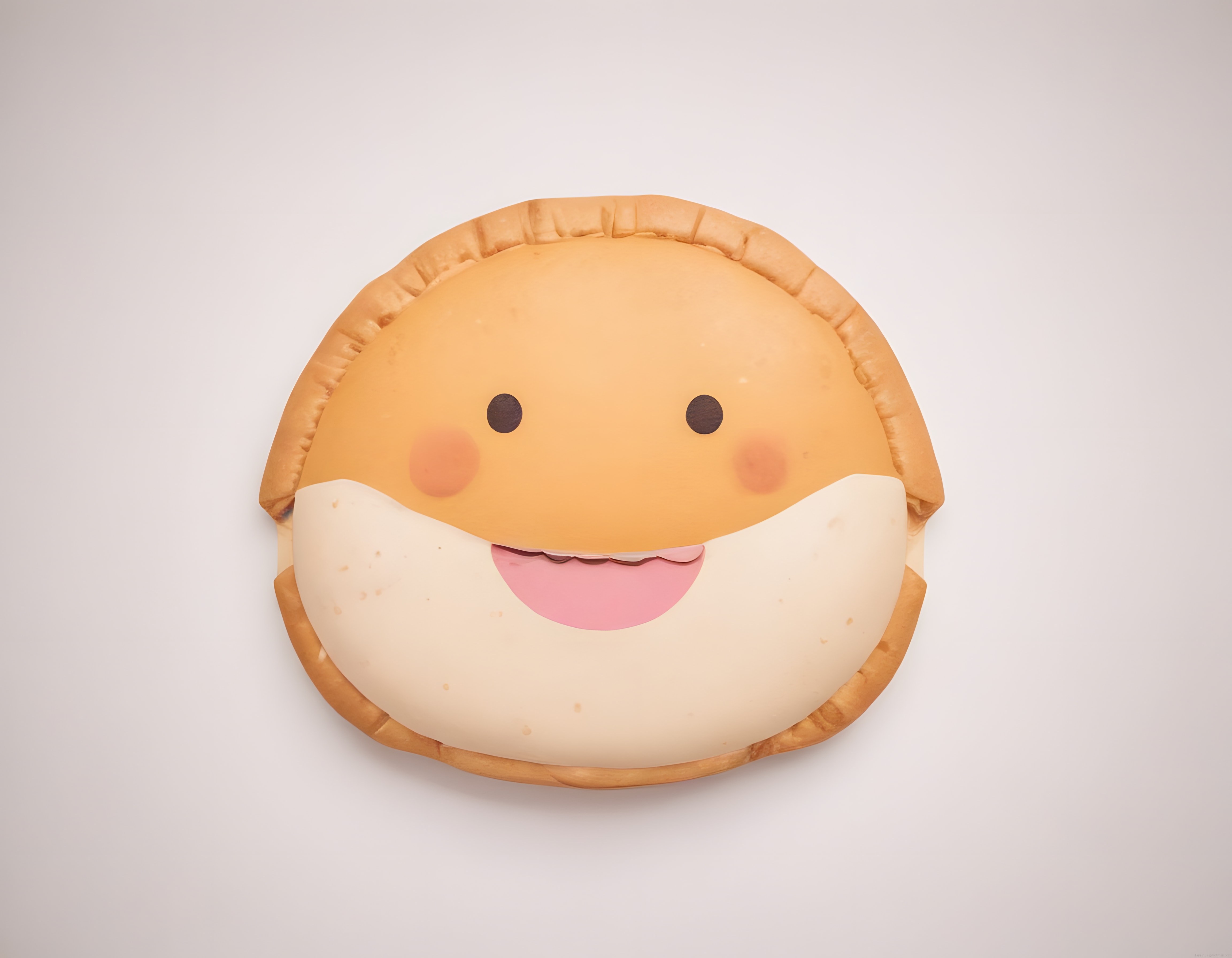 Sevimli 3D Yumurta Tart Karakteri: Gülümseyen Kawaii Yiyecek Tasarımı