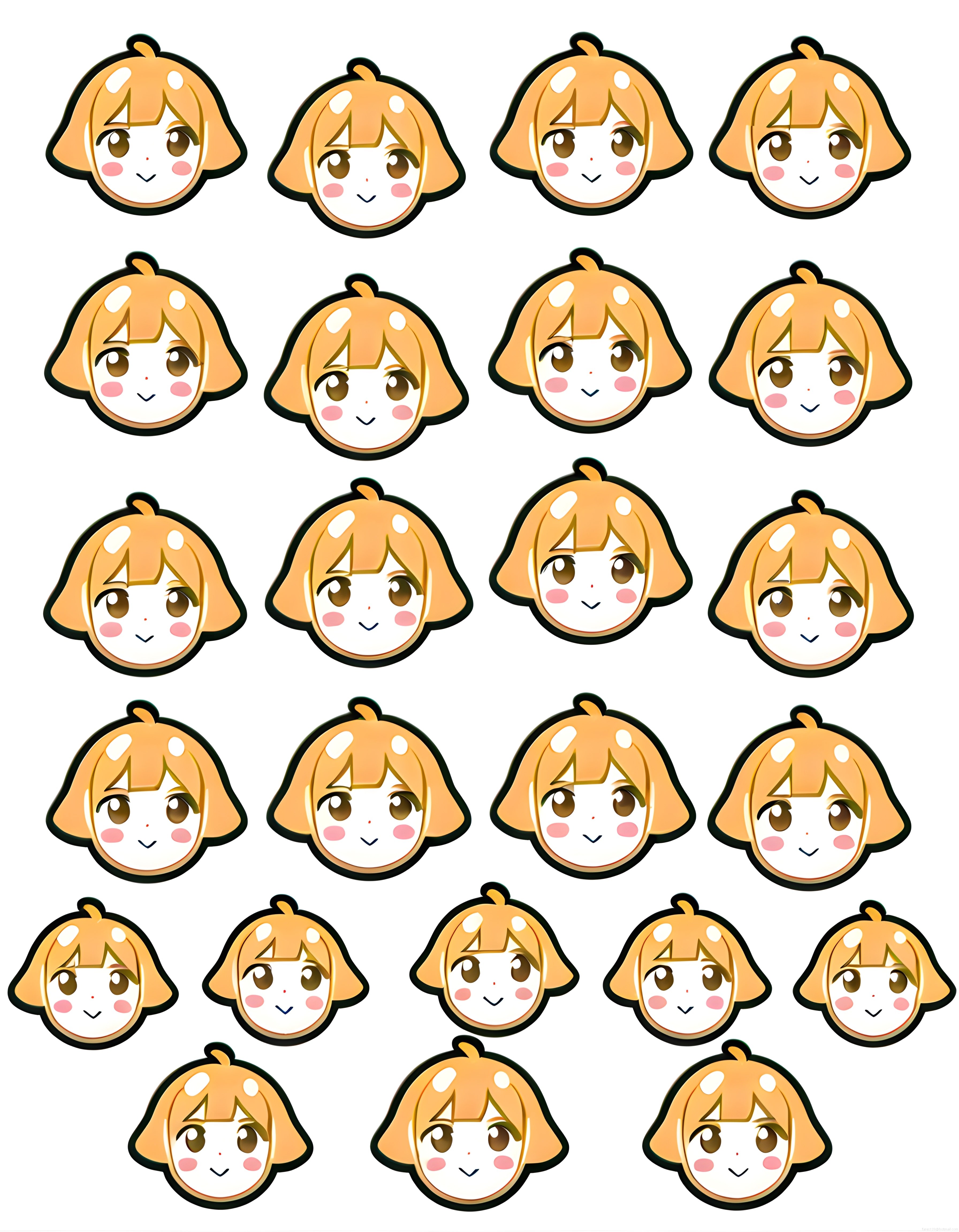 Sevimli Anime Kız Karakterleri: Kawaii Chibi Avatar ve Çıkartma Koleksiyonu