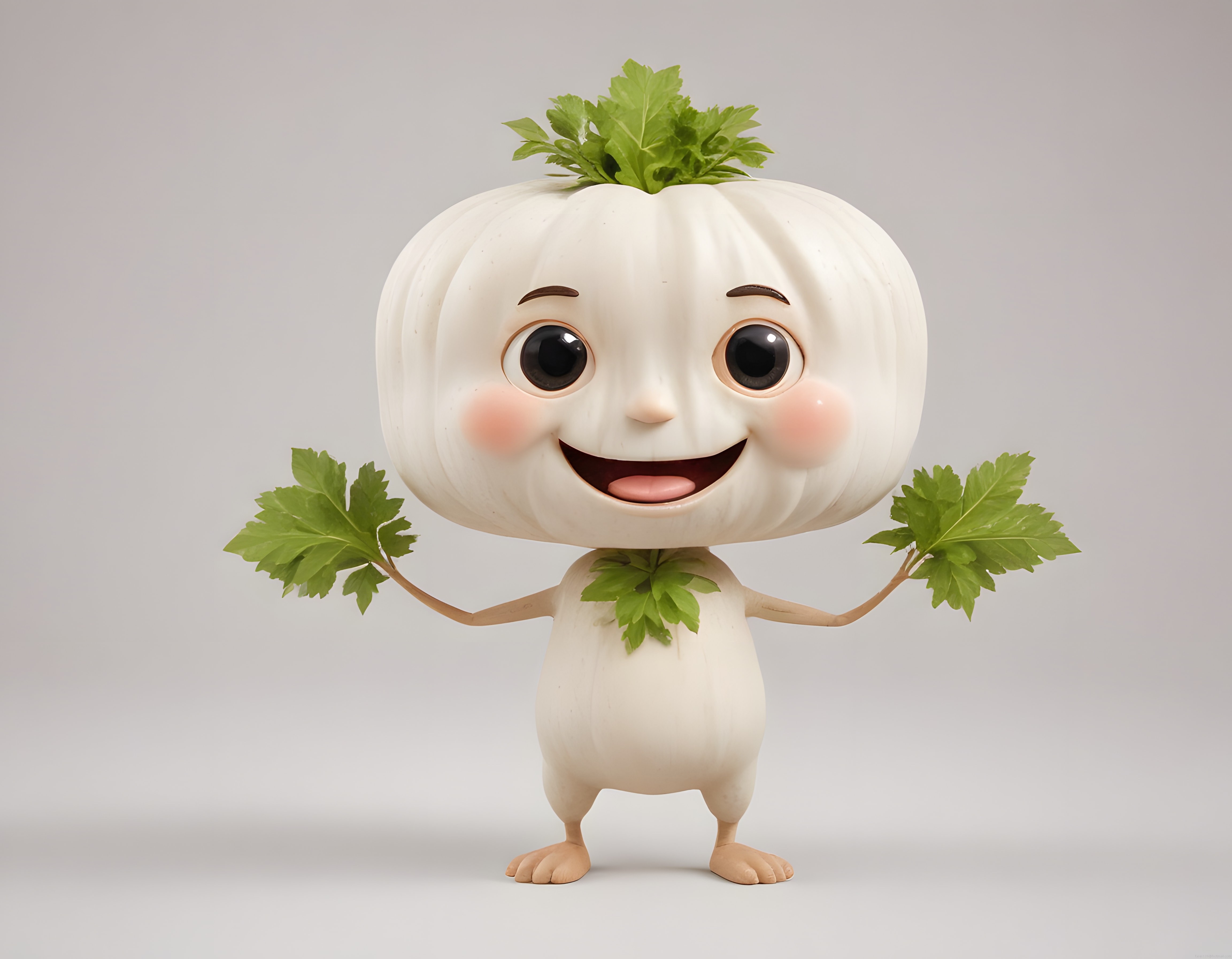 Sevimli Balkabağı Karakteri: 3D Animasyon Mascot ile Doğal ve Neşeli Tasarım