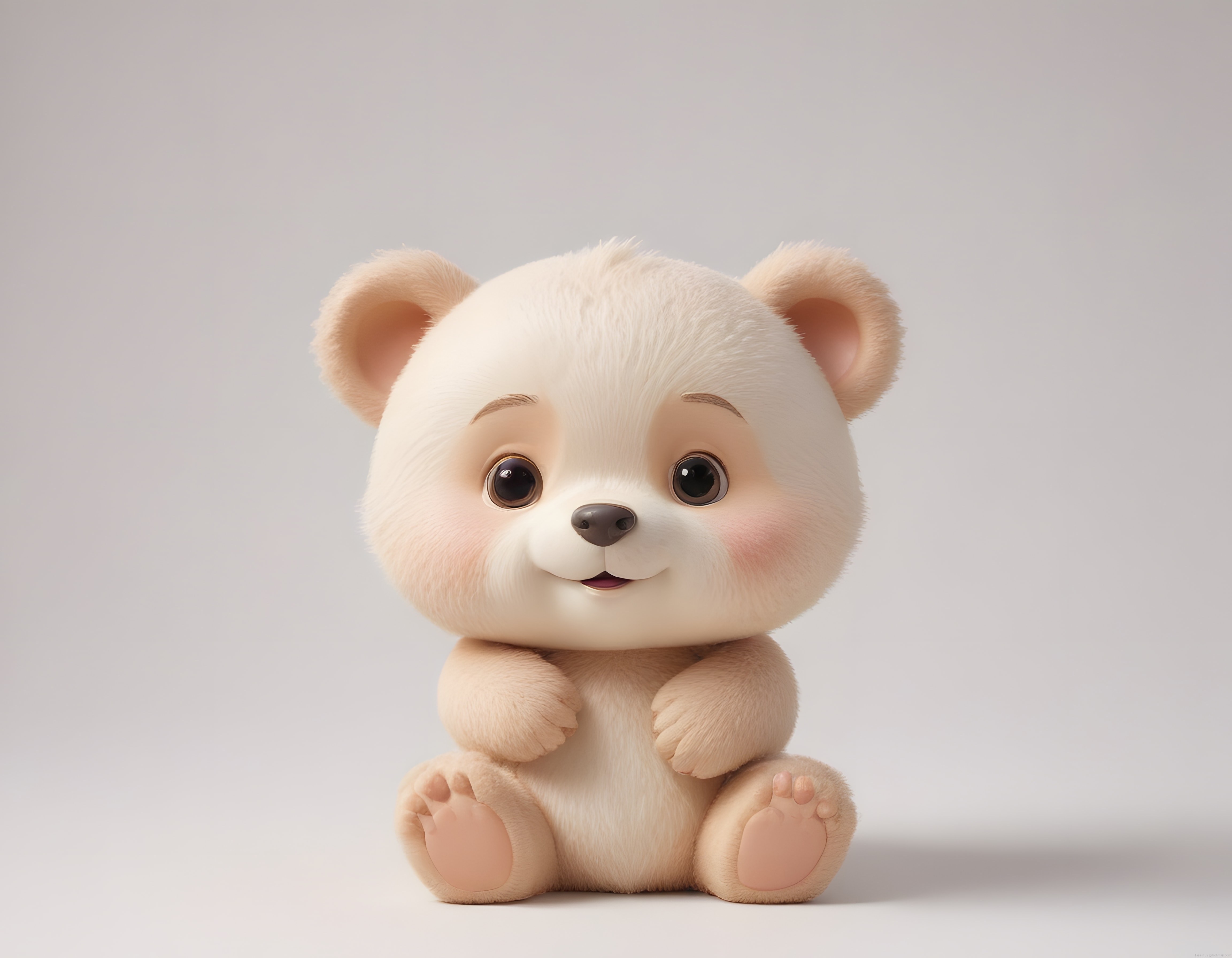 Sevimli Bebek Panda 3D Karakteri: Yumuşak Tüylü ve Şirin Animasyon Figürü