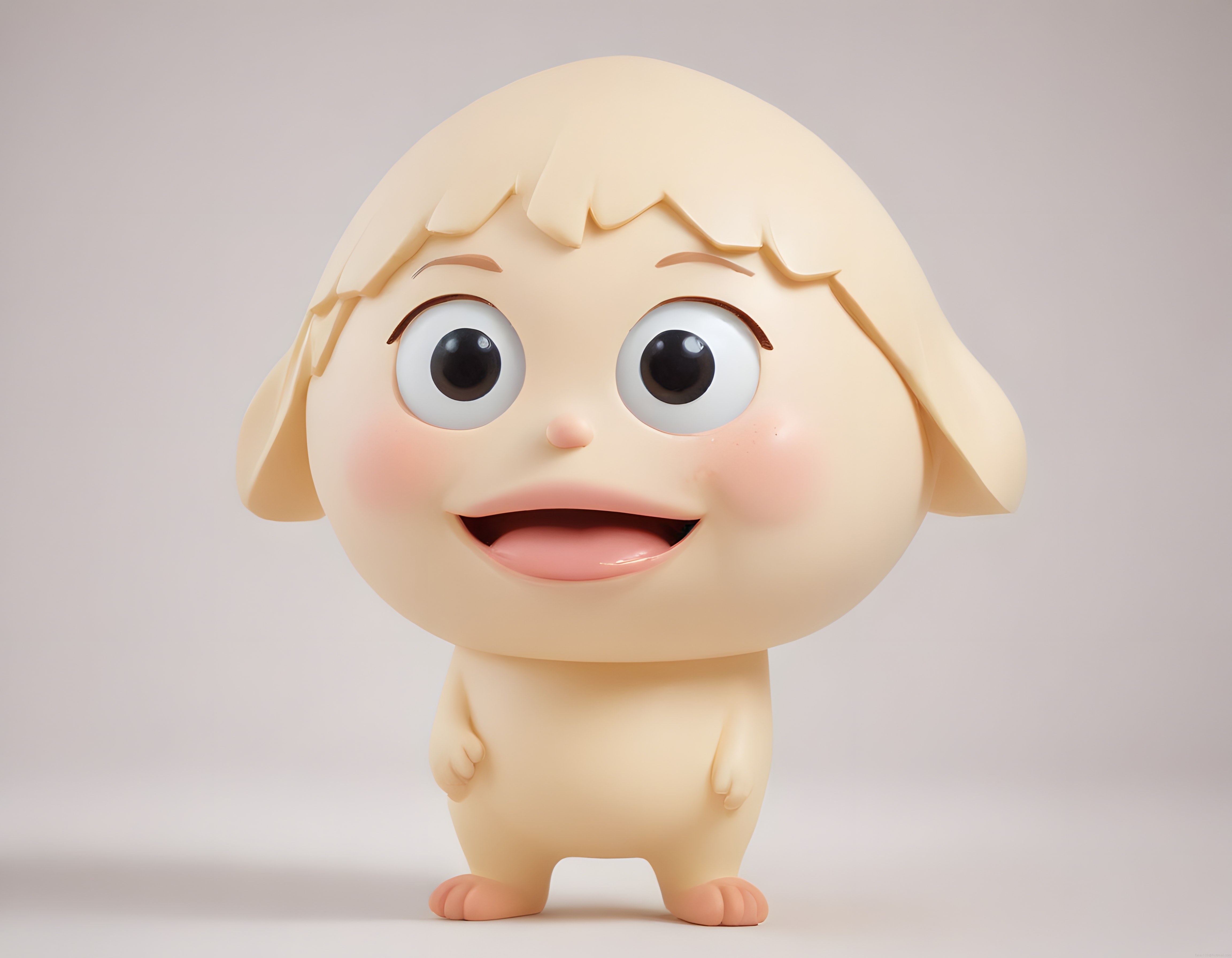 Sevimli Büyük Gözlü 3D Karakter Tasarımı ve Koleksiyonluk Art Toy Figür