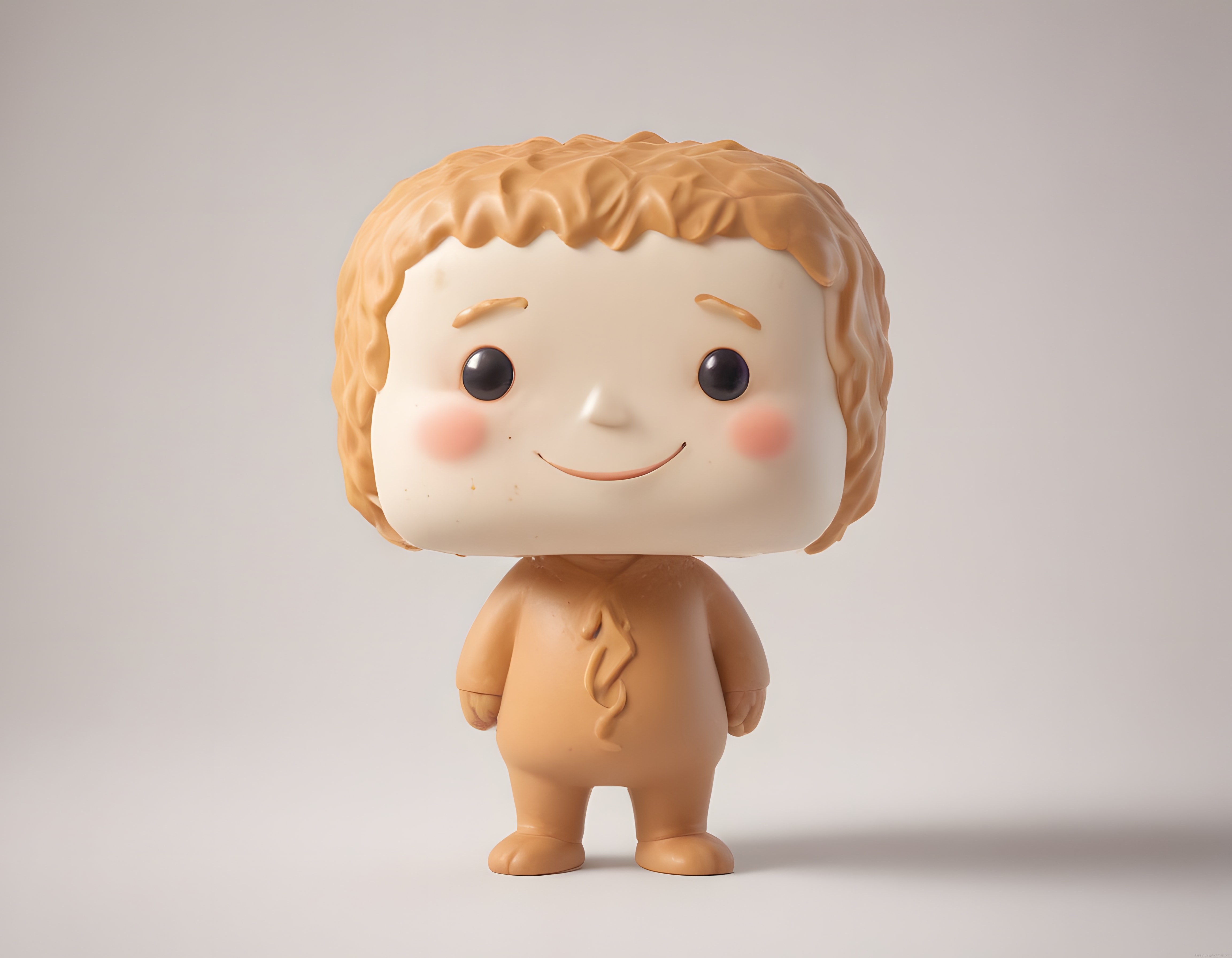 Sevimli büyük kafalı chibi bebek figürü ve koleksiyonluk oyuncak tasarımı