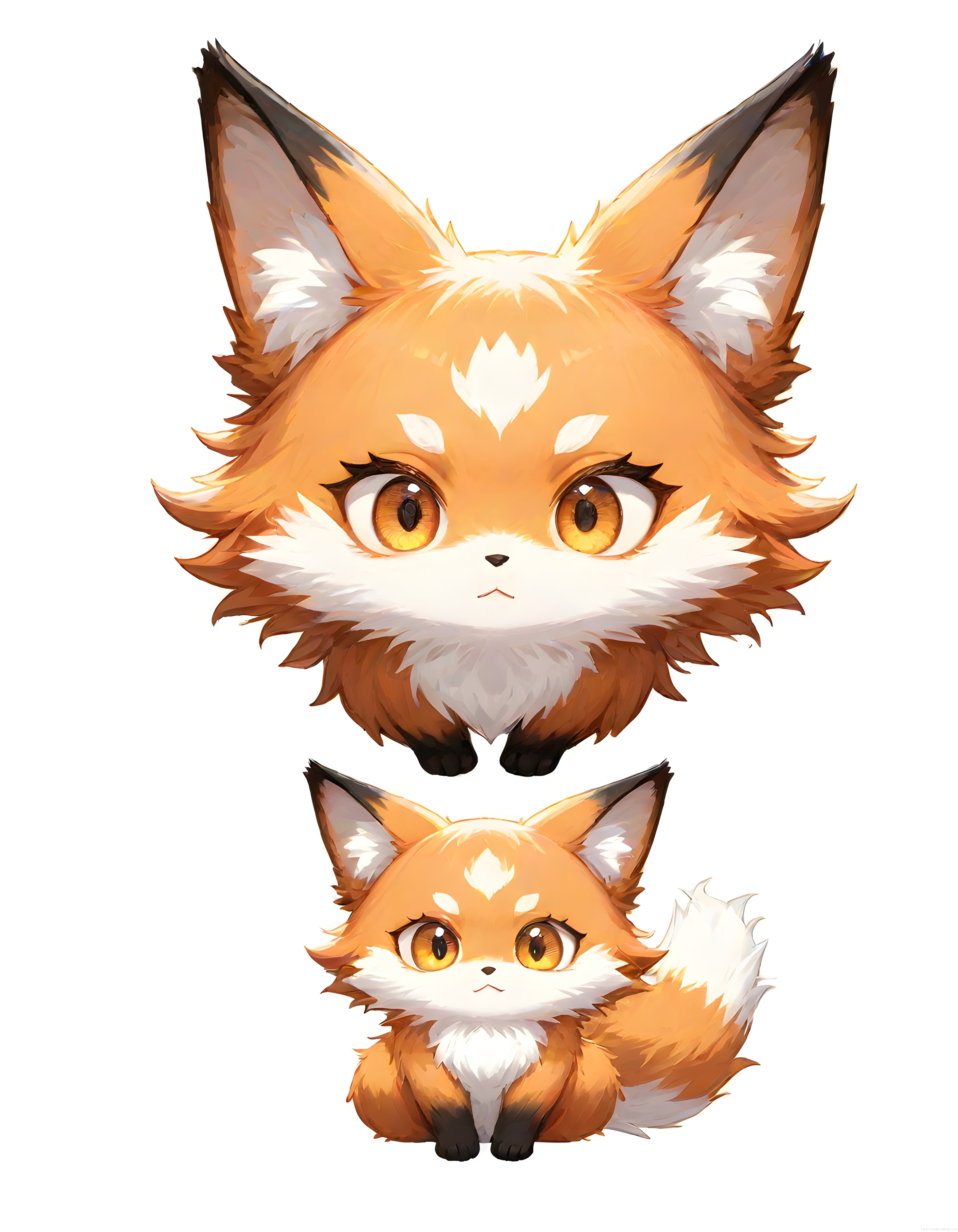 Sevimli Chibi Tilki Karakteri: Dijital Çizim ve Kawaii Mascot Tasarımı