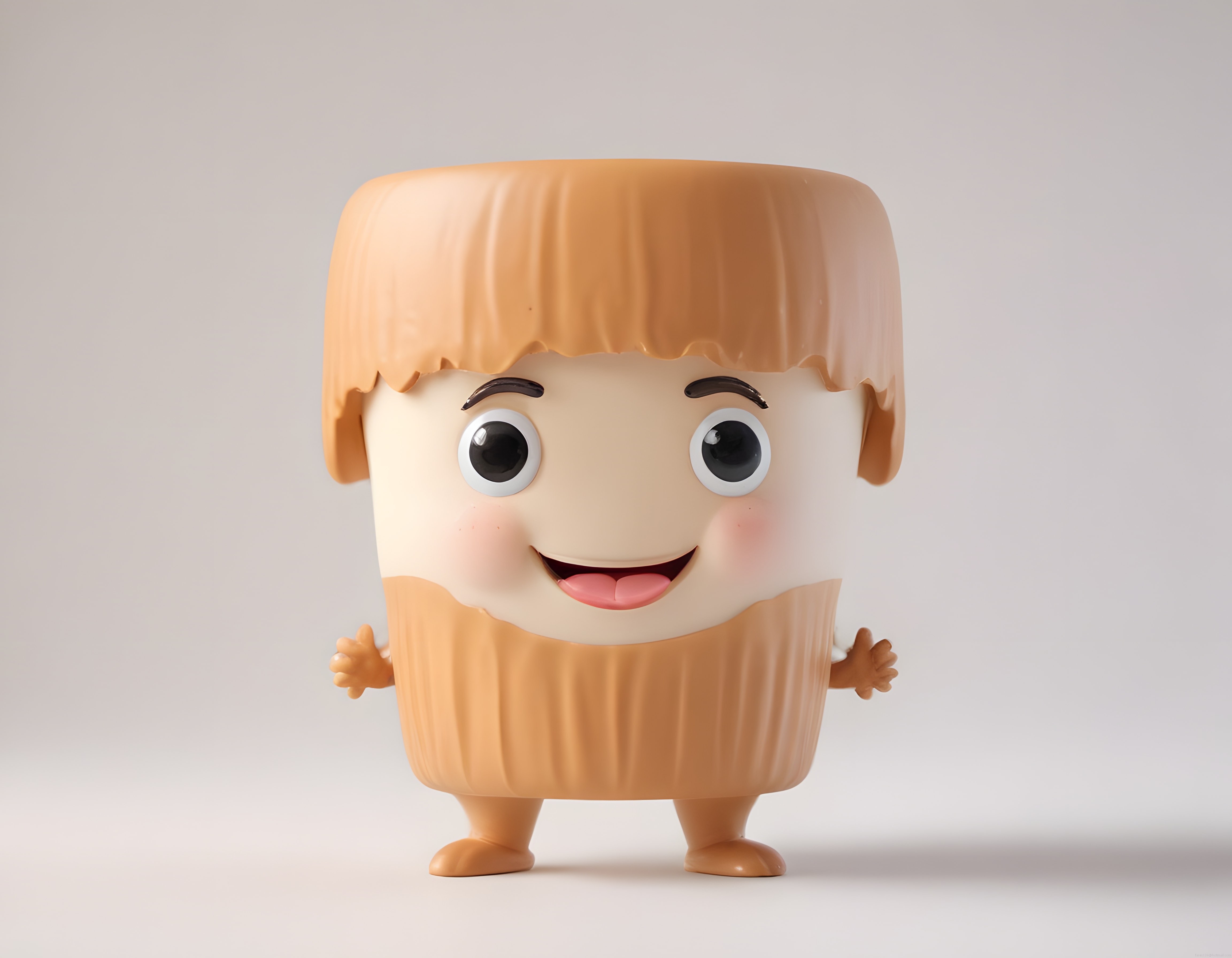 Sevimli Cupcake Karakteri: 3D Gülümseyen Muffin Figür Çocuk Animasyonu
