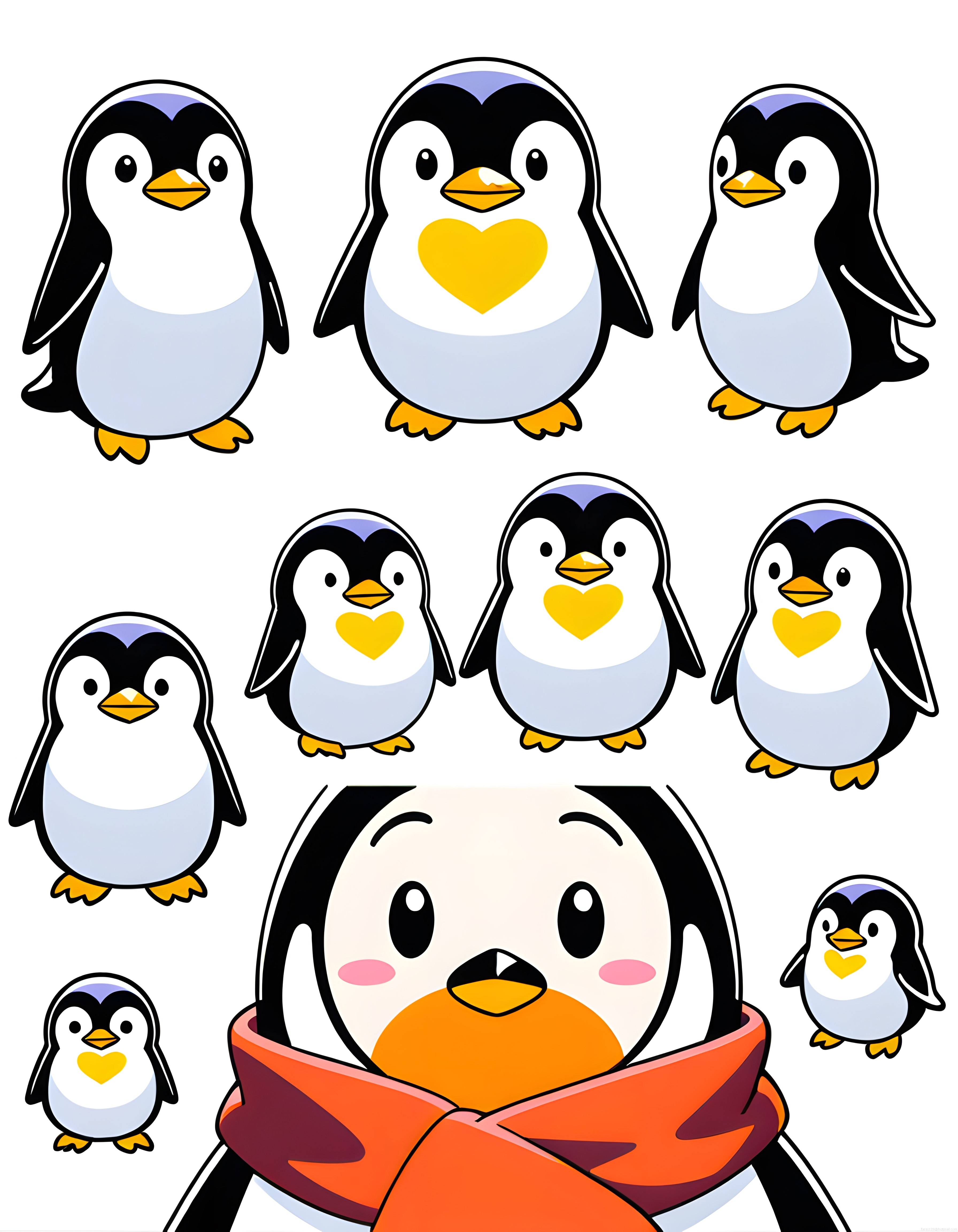 Sevimli Penguen Ailesi ve Karikatür Kış Hayvanları Çizim Koleksiyonu Sevimli Penguen Ailesi ve Karikatür Kış Hayvanları Çizim Koleksiyonu