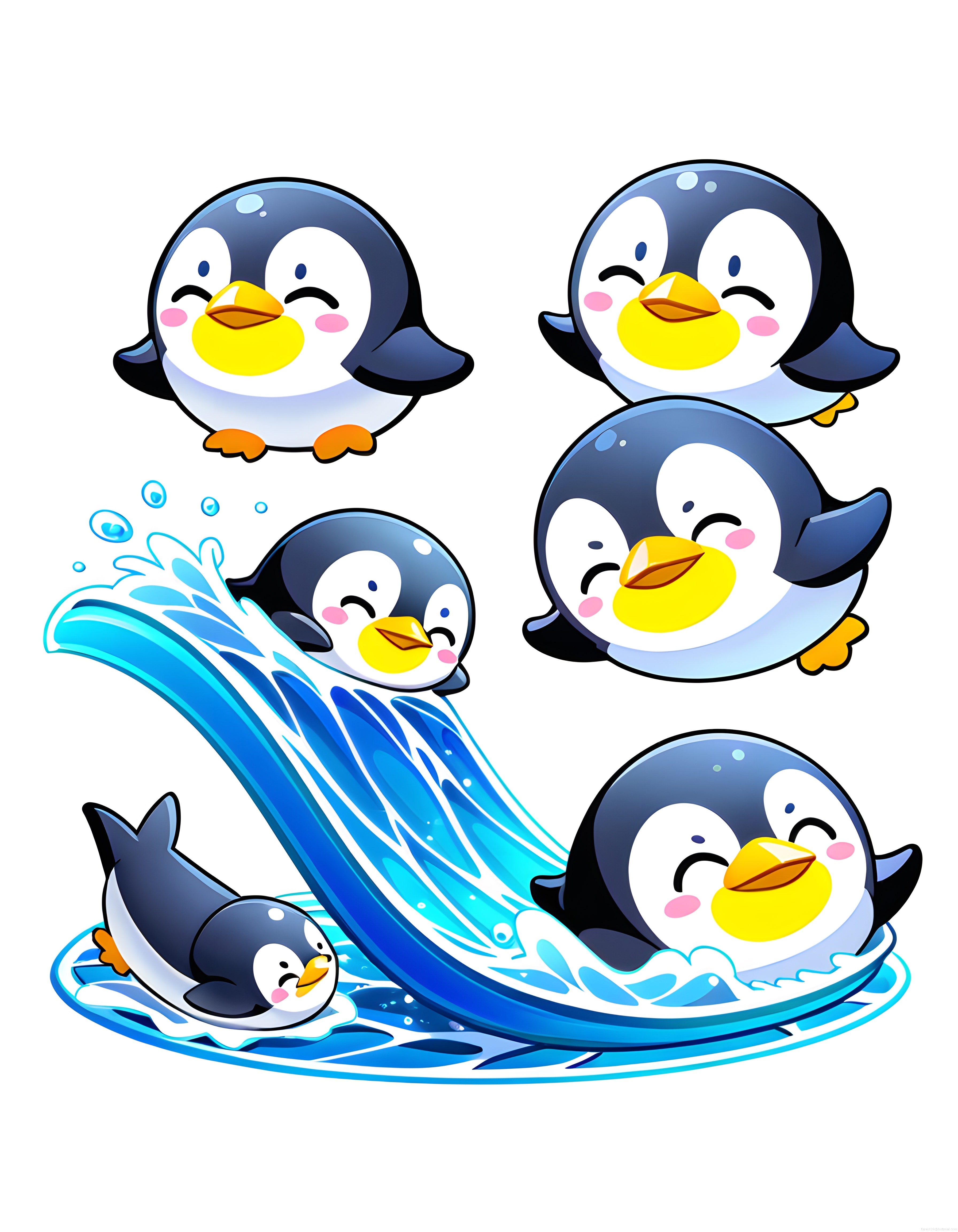 Sevimli Penguenlerin Suyuyla Dolu Neşeli ve Renkli Animasyon Macerası