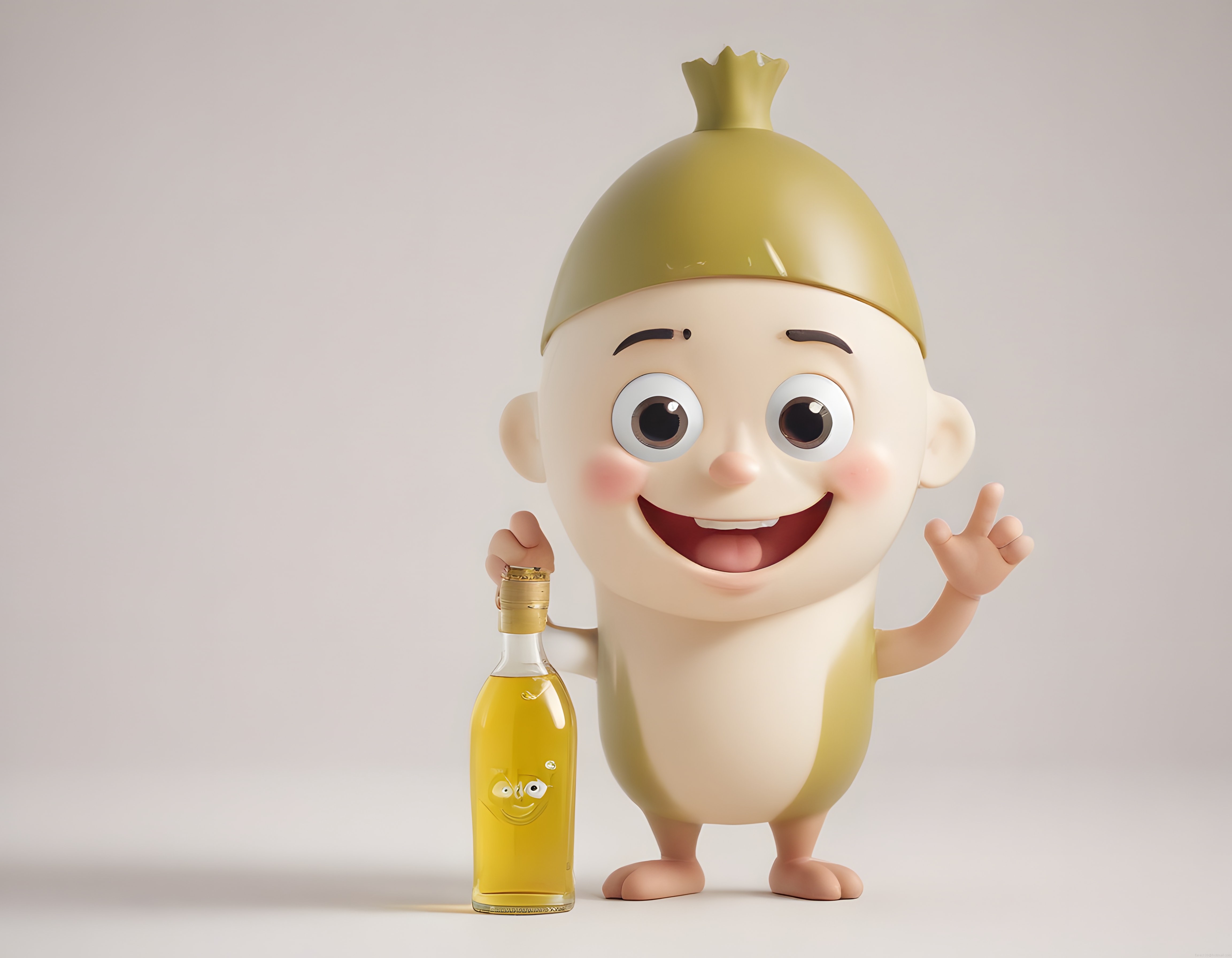 Sevimli Zeytinyağı Karakteriyle Eğlenceli 3D Render Çalışması ve Maskot