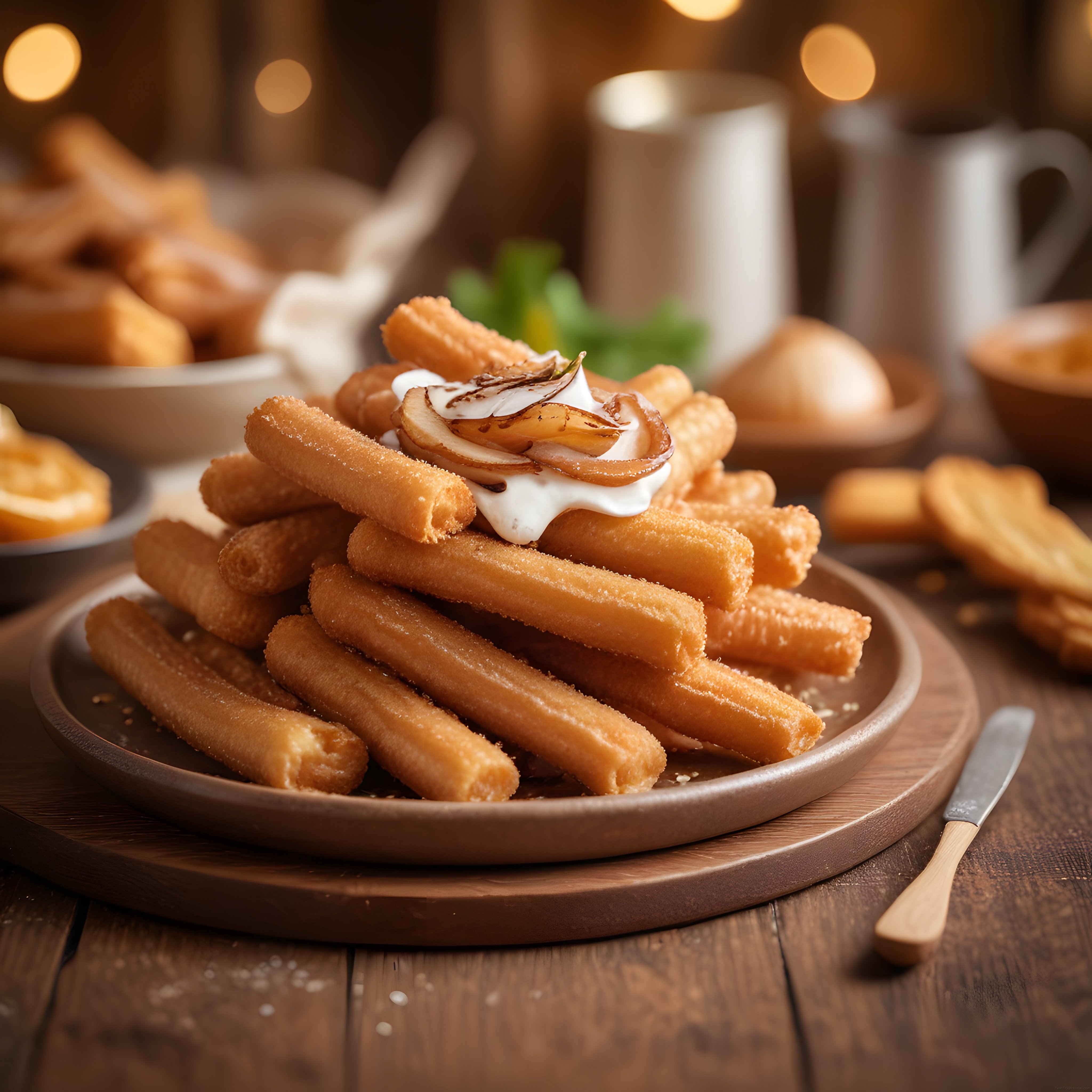 Sıcacık Churros: Çikolata Sosu ve Krema ile Buluşan Efsane İspanyol Tatlısı