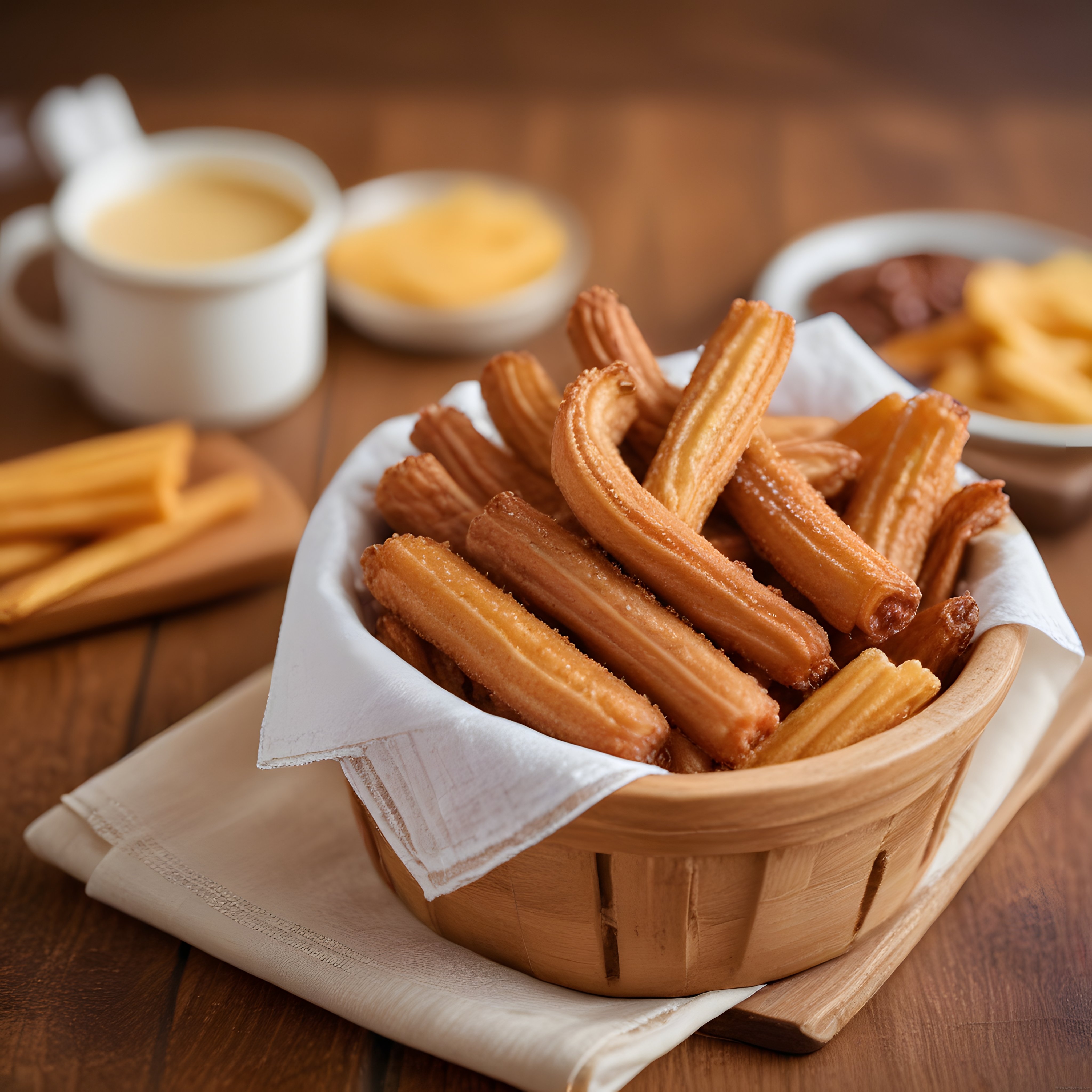 Sıcacık Çıtır Churros ve Çikolata Sos Eşliğinde Lezzetli Tatlı Sunumu