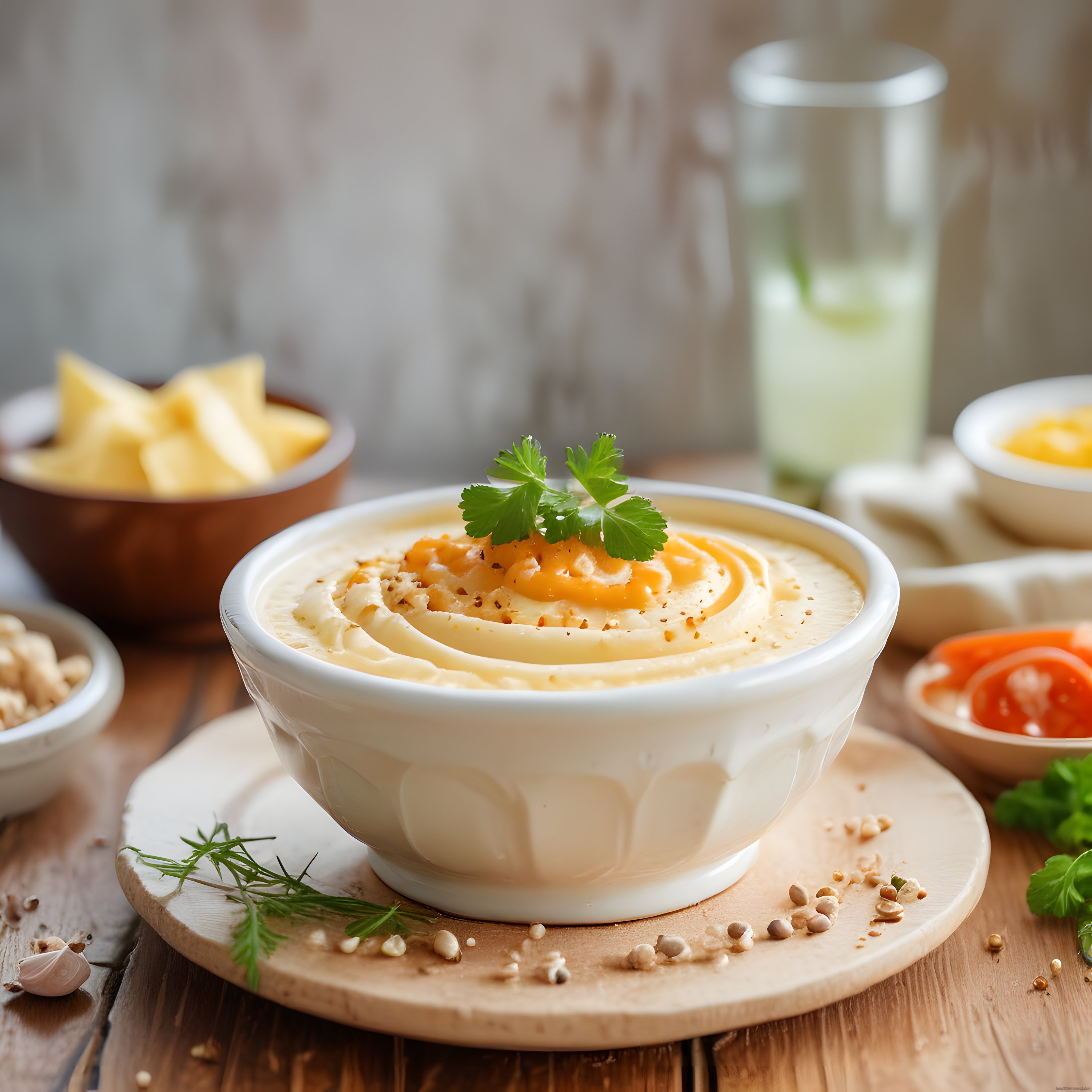 Sıcacık Mutfak Atmosferinde Kremalı Humus Kasesi ve Pratik Tarif Sunumu