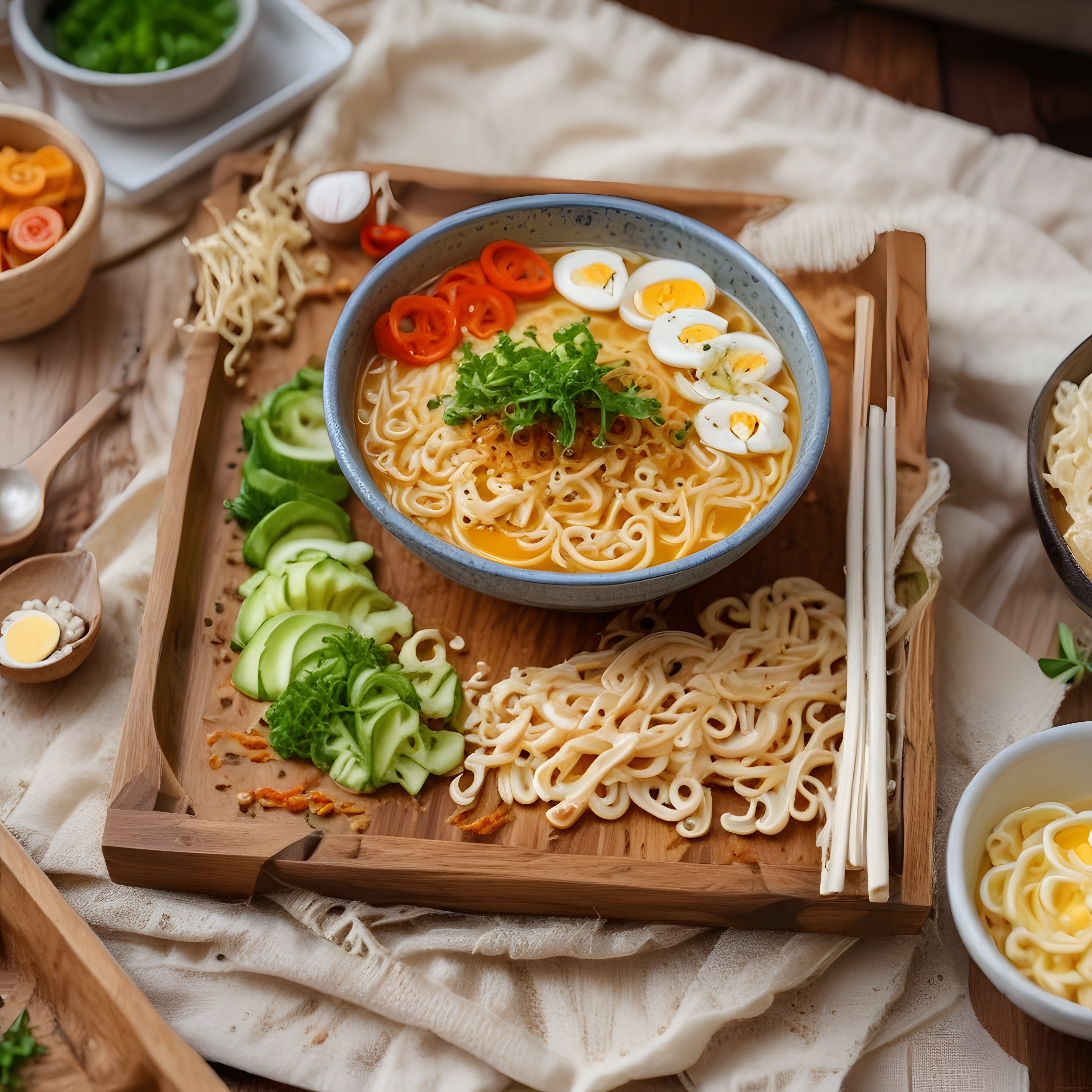 Sıcacık Ramen Kasesi: Yumurta, Avokado ve Taze Sebzelerle Besleyici Öğün