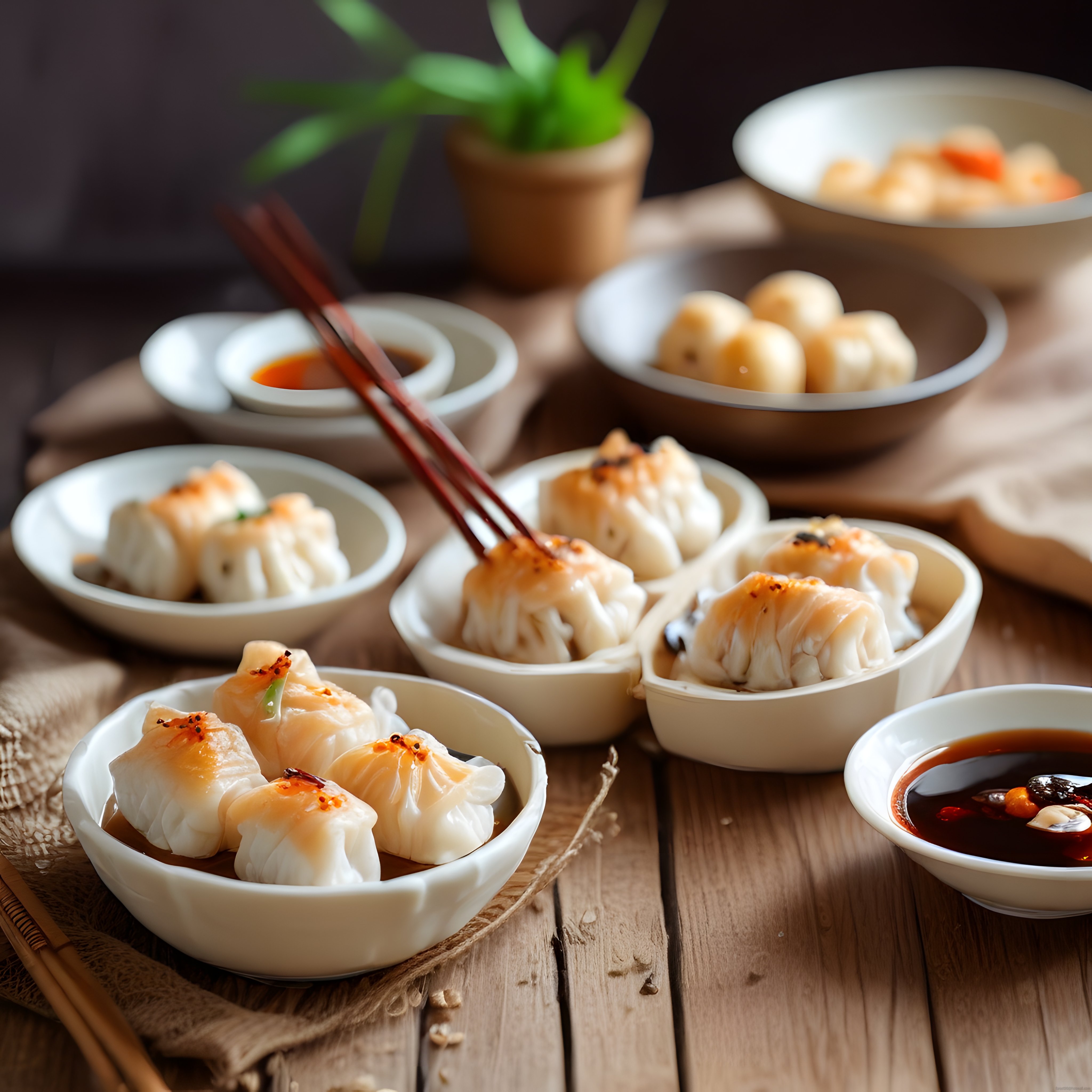 Sıcak Buharlı Çin Mantıları, Dim Sum Çeşitleri ve Baharatlı Sos Eşlikçileri