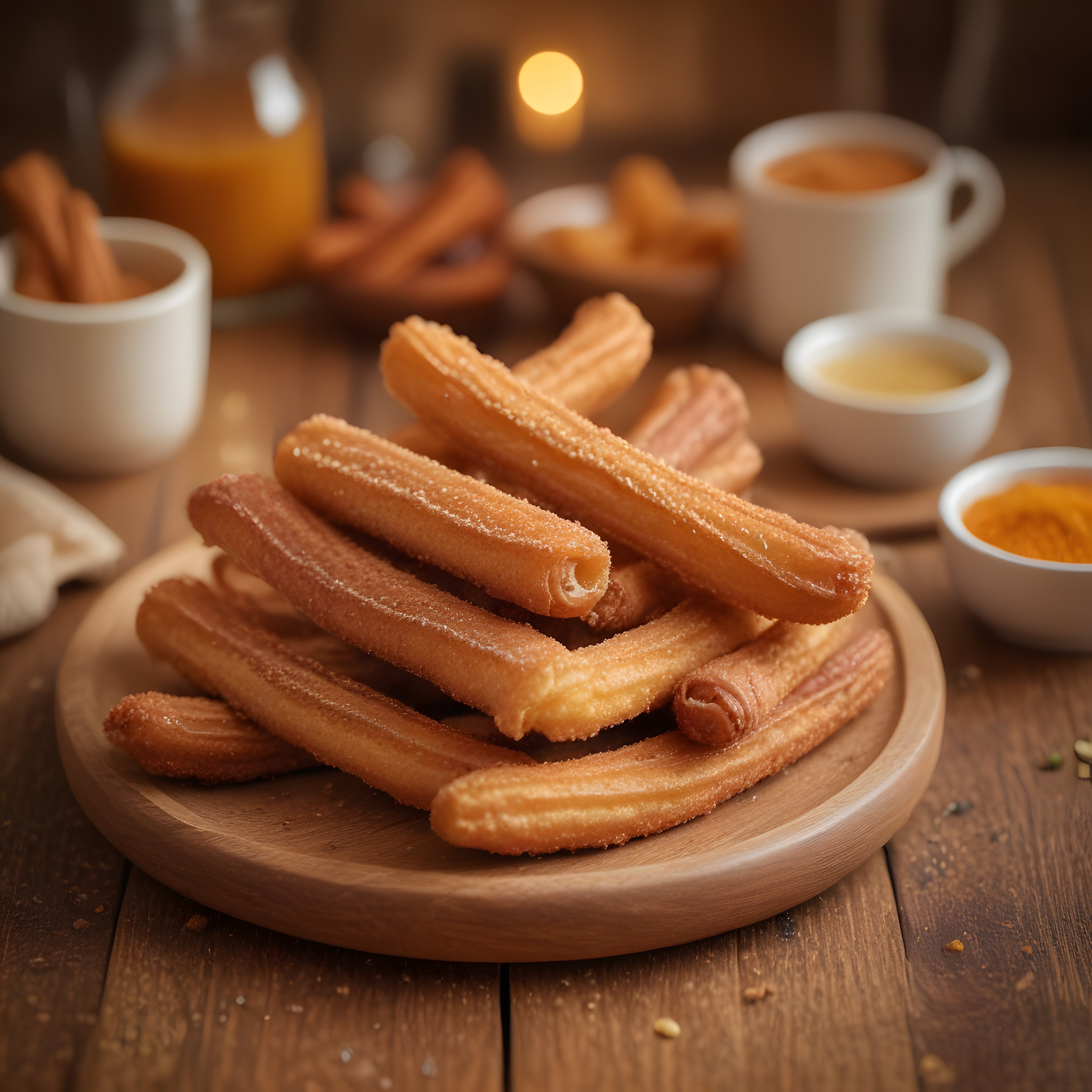 Sıcak Çikolata ve Çeşitli Soslar Eşliğinde Ev Yapımı Çıtır Churros Keyfi