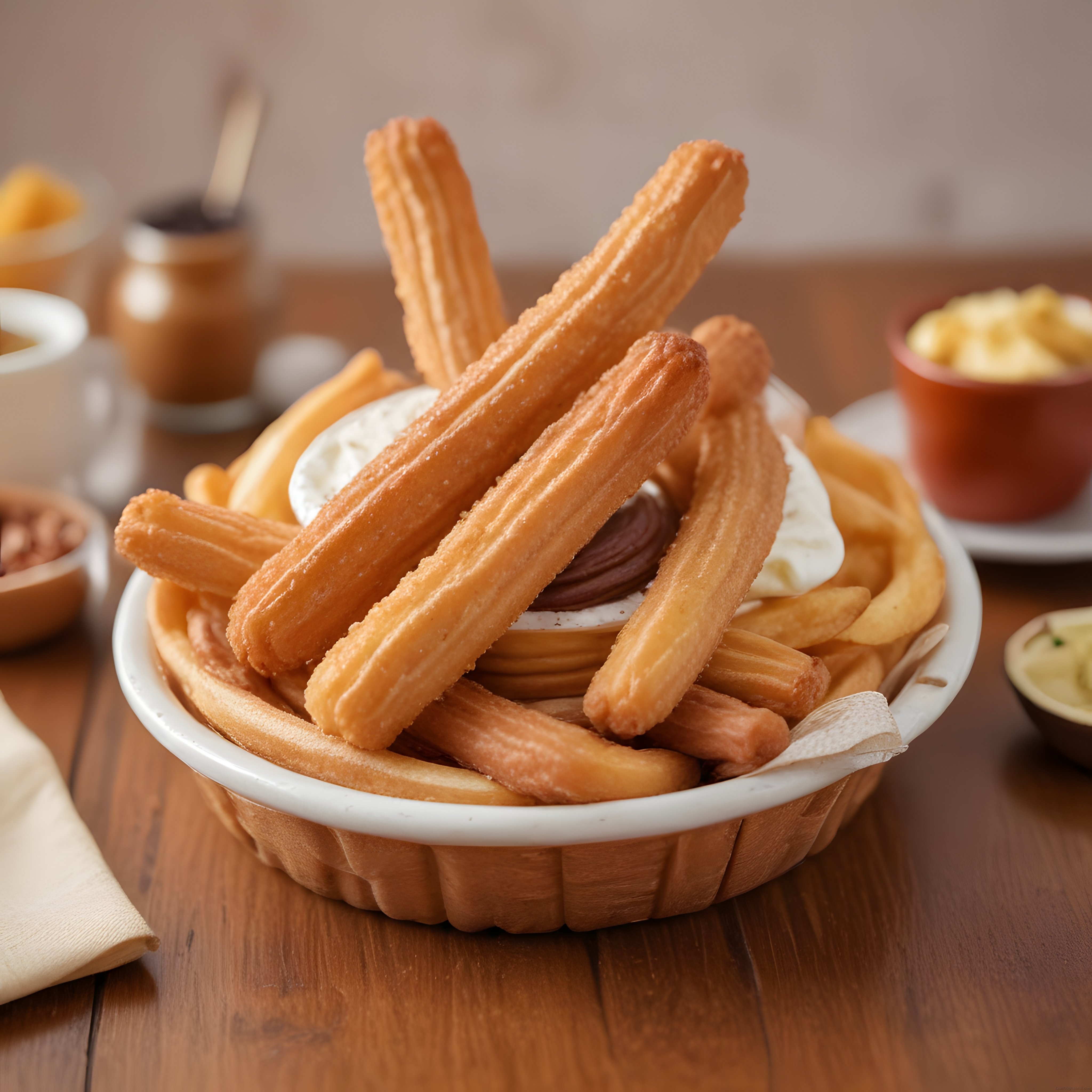 Sıcak Çıtır Churros, Çikolata ve Krema Soslarıyla Eşsiz Tatlı Deneyimi