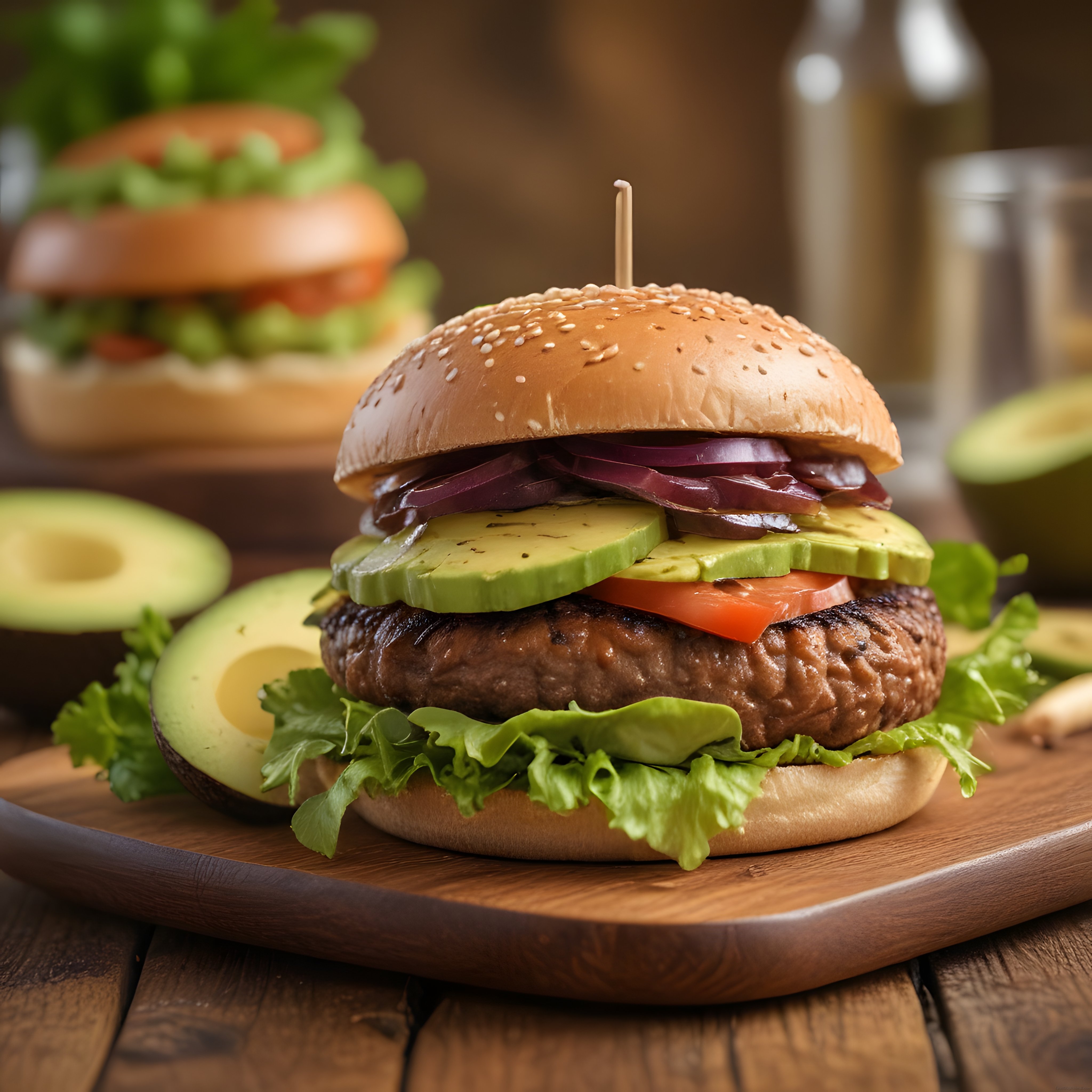 Sıcak Ekmek Arasında: Ev Yapımı Gourmet Avokadolu Hamburger Keyfi