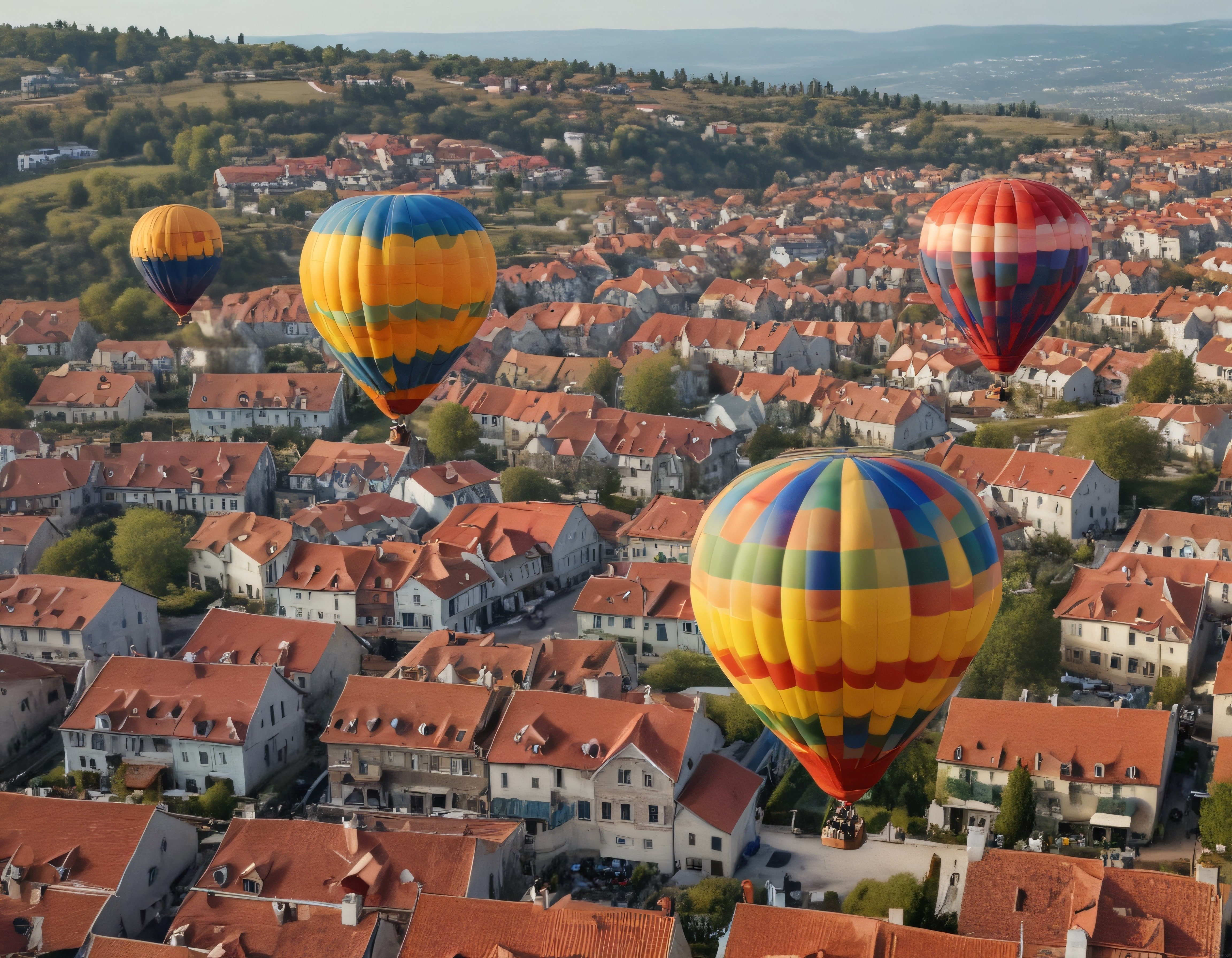Sıcak hava balonlarıyla tarihi çatıların üzerinde unutulmaz bir macera