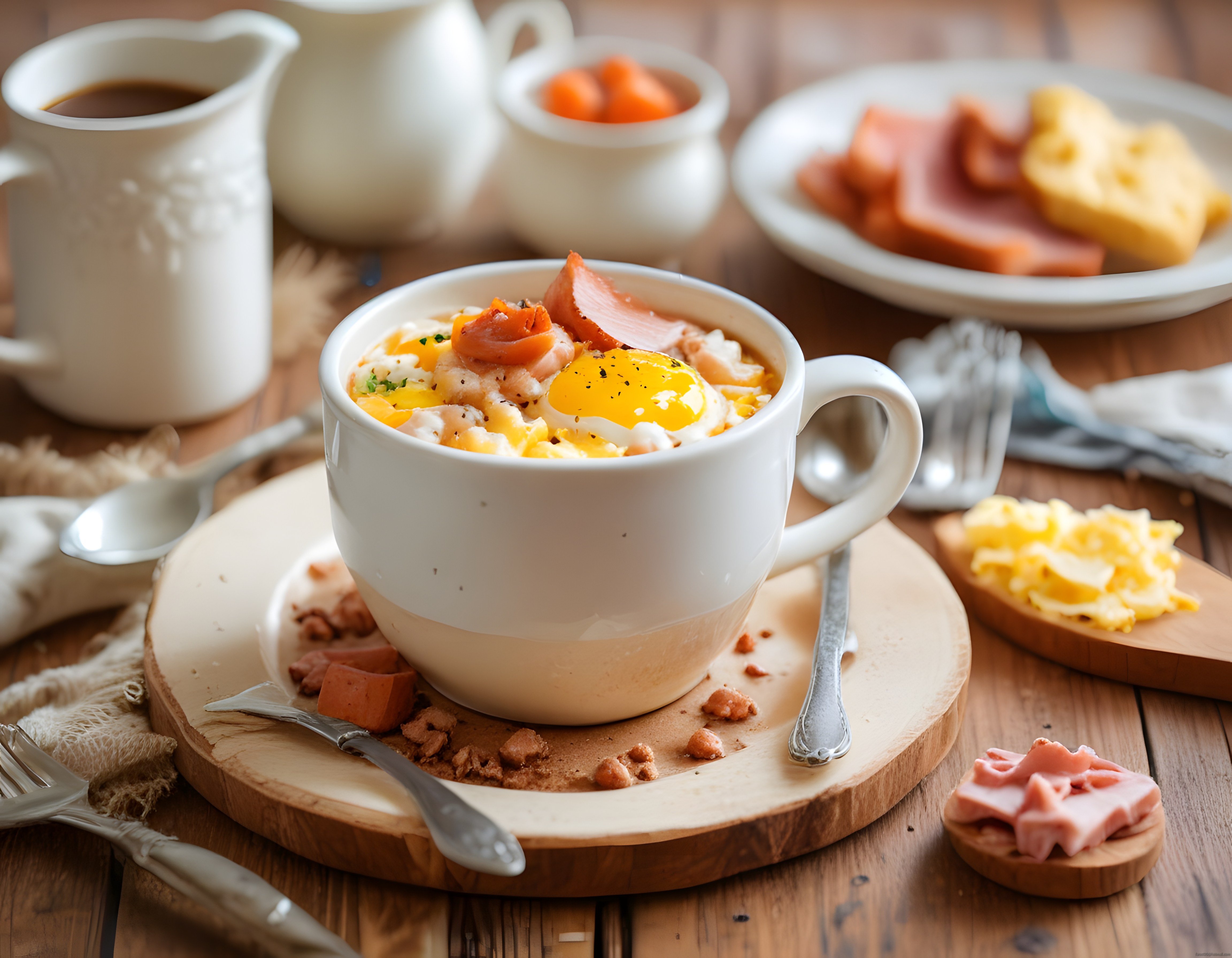 Sıcak Kupa Kahvaltı: Yumurta, Sucuk ve Peynirle Dolgun Bir Brunch Keyfi