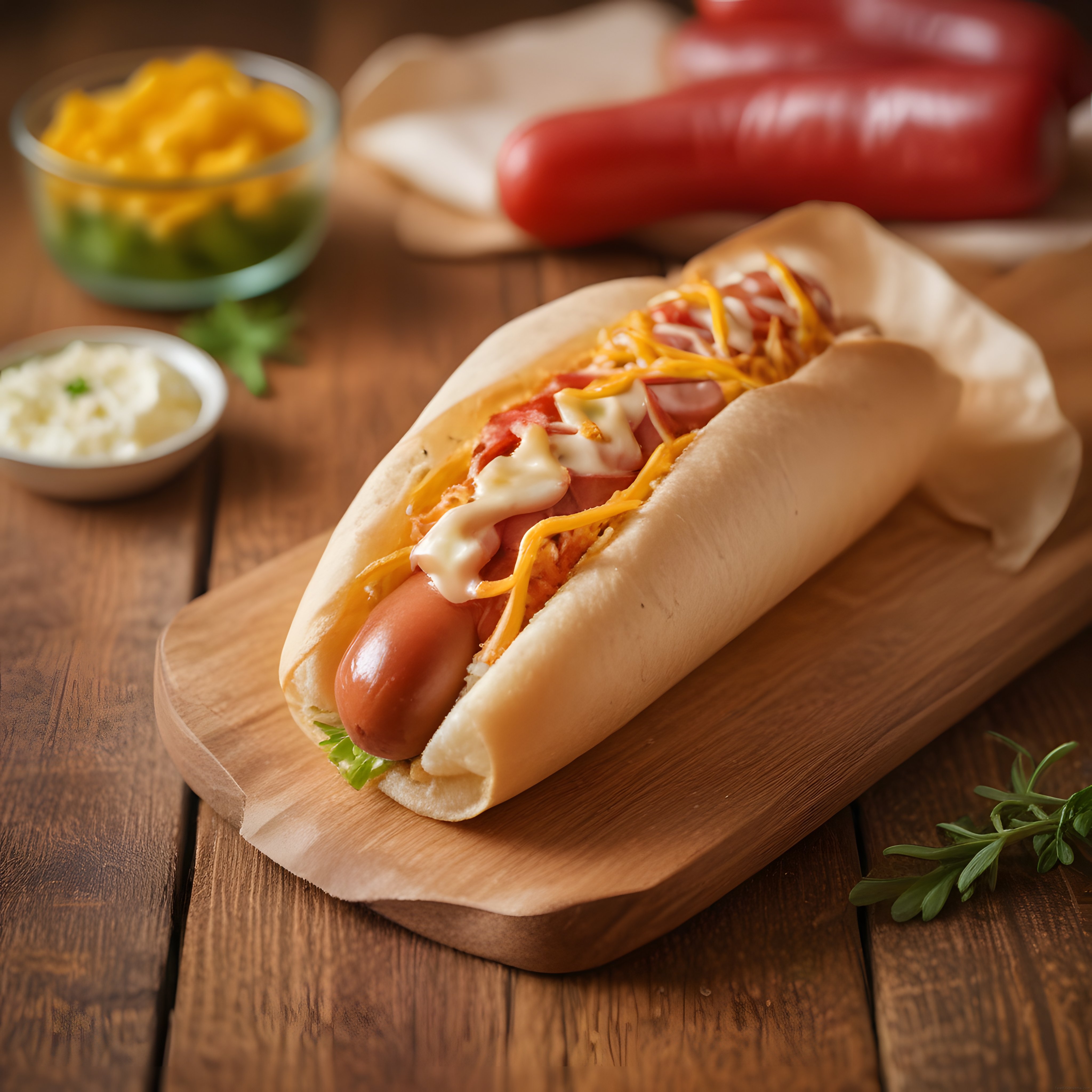 Sıcak Sosisli Ekmek Arası: Cheddar Peyniri ve Özel Sos ile Mükemmel Tat