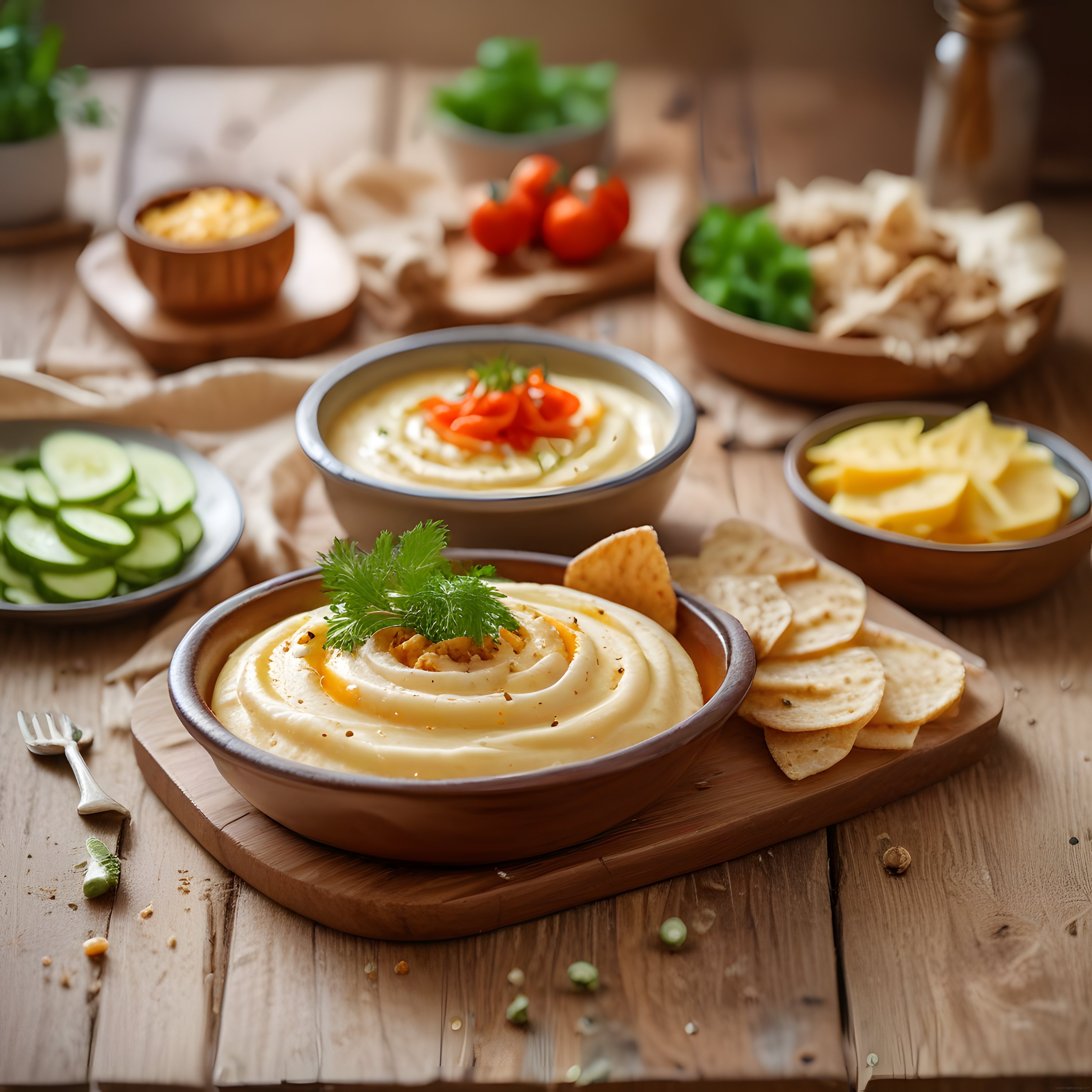 Şık Humus Kasesi ve Tahıl Cipsi ile Evde Sağlıklı Atıştırmalık Zamanı