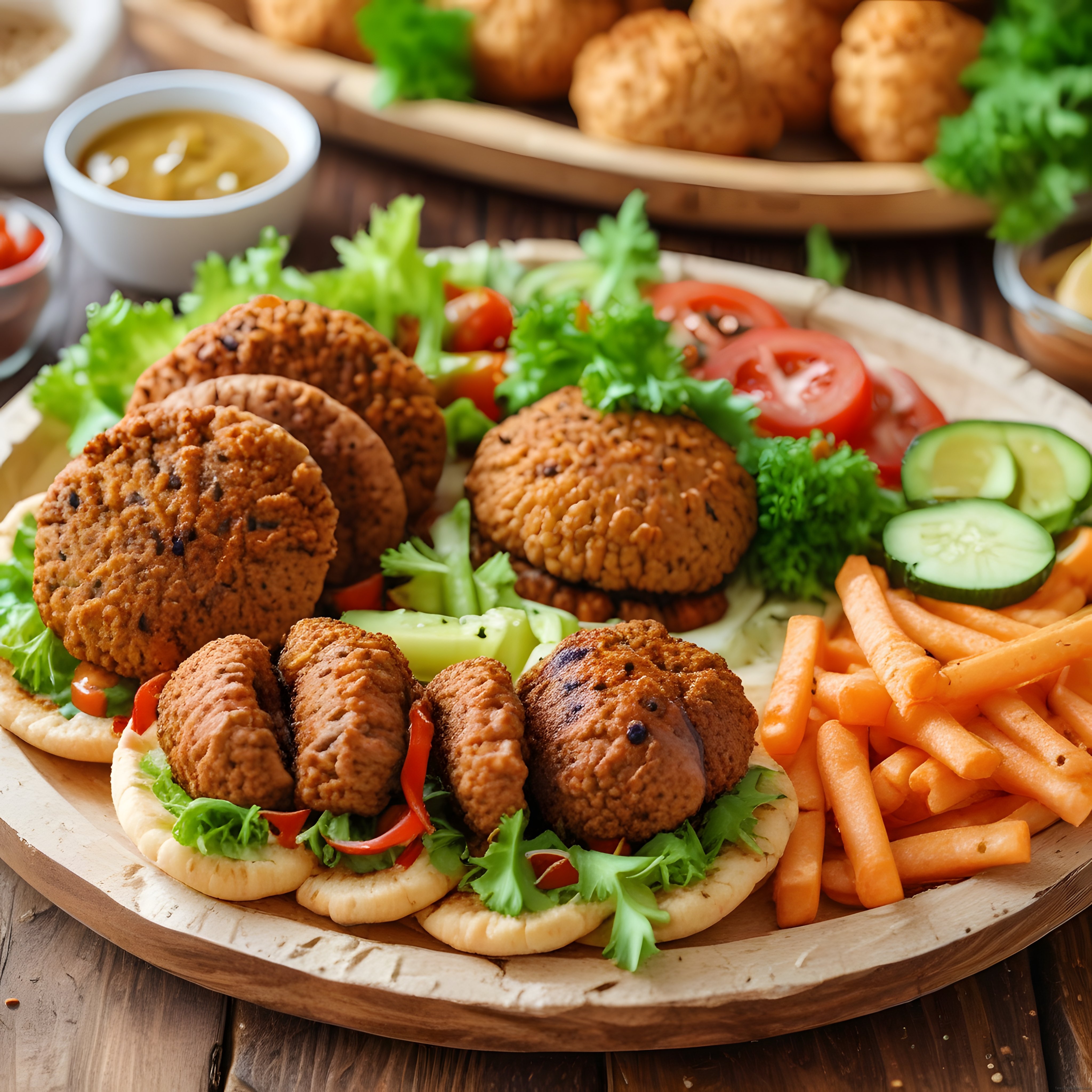 Şiş Köfte ve Falafel Tabağı: Orta Doğu Mutfağından Eşsiz Sokak Lezzetleri Sunumu