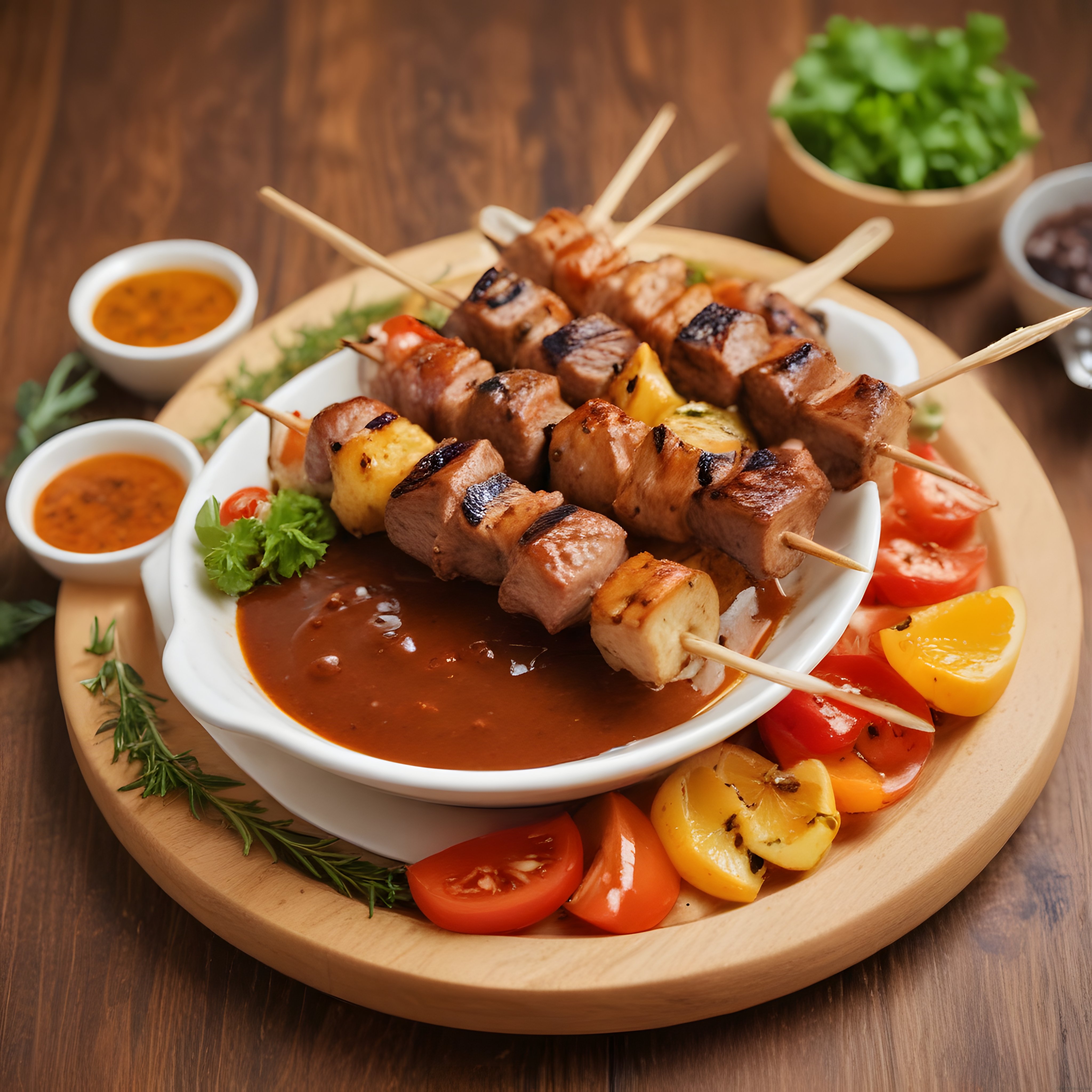 Şişte Kızarmış Et ve Sebzelerle Barbekü Keyfi: Özel Soslu Nefis Sunum