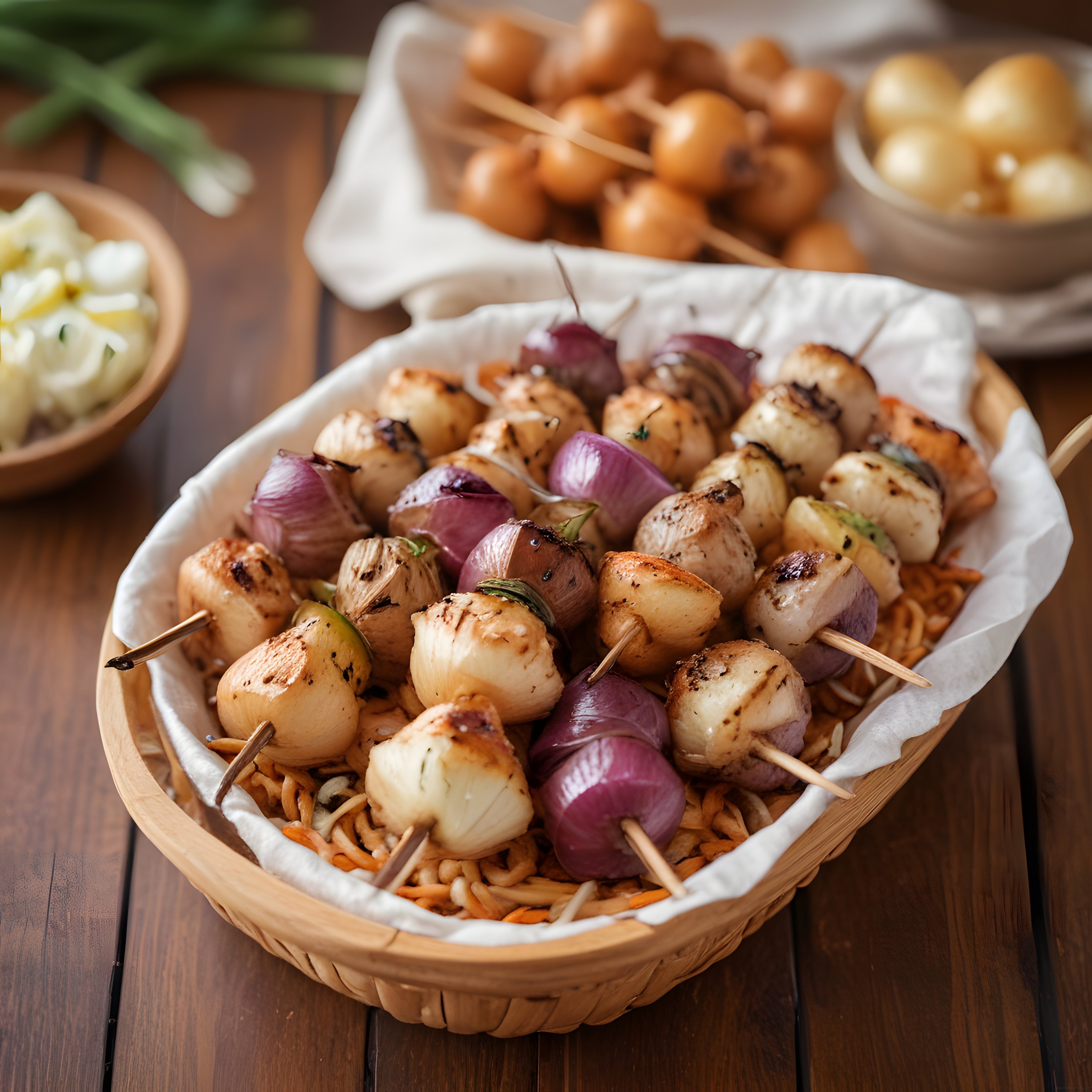 Şişte Kızarmış Sebzelerle Hazırlanan Ev Usulü Sağlıklı ve Lezzetli Kebap