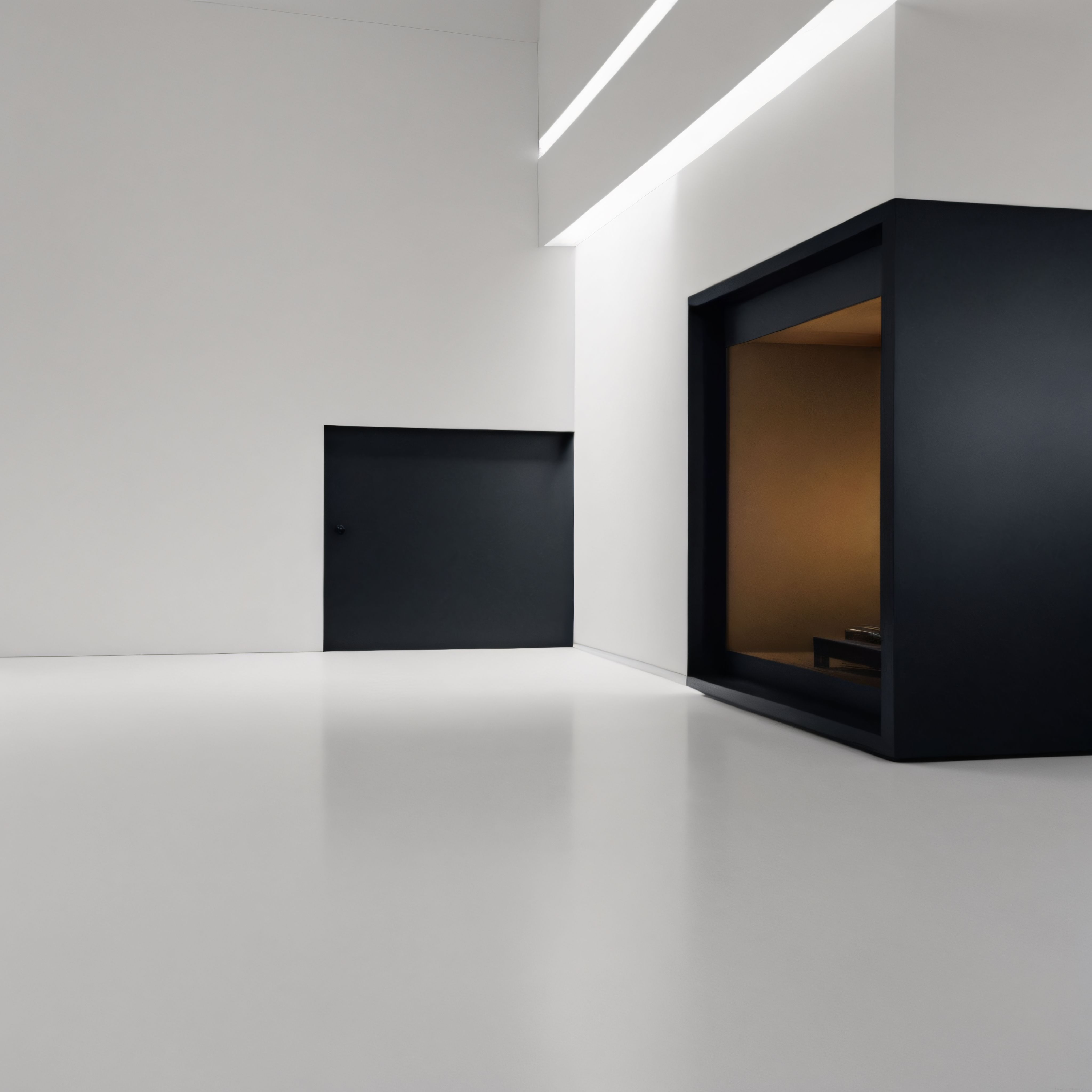 Siyah Beyaz Kontrastlı Minimalist İç Mekan ve Çağdaş Mimari Tasarım