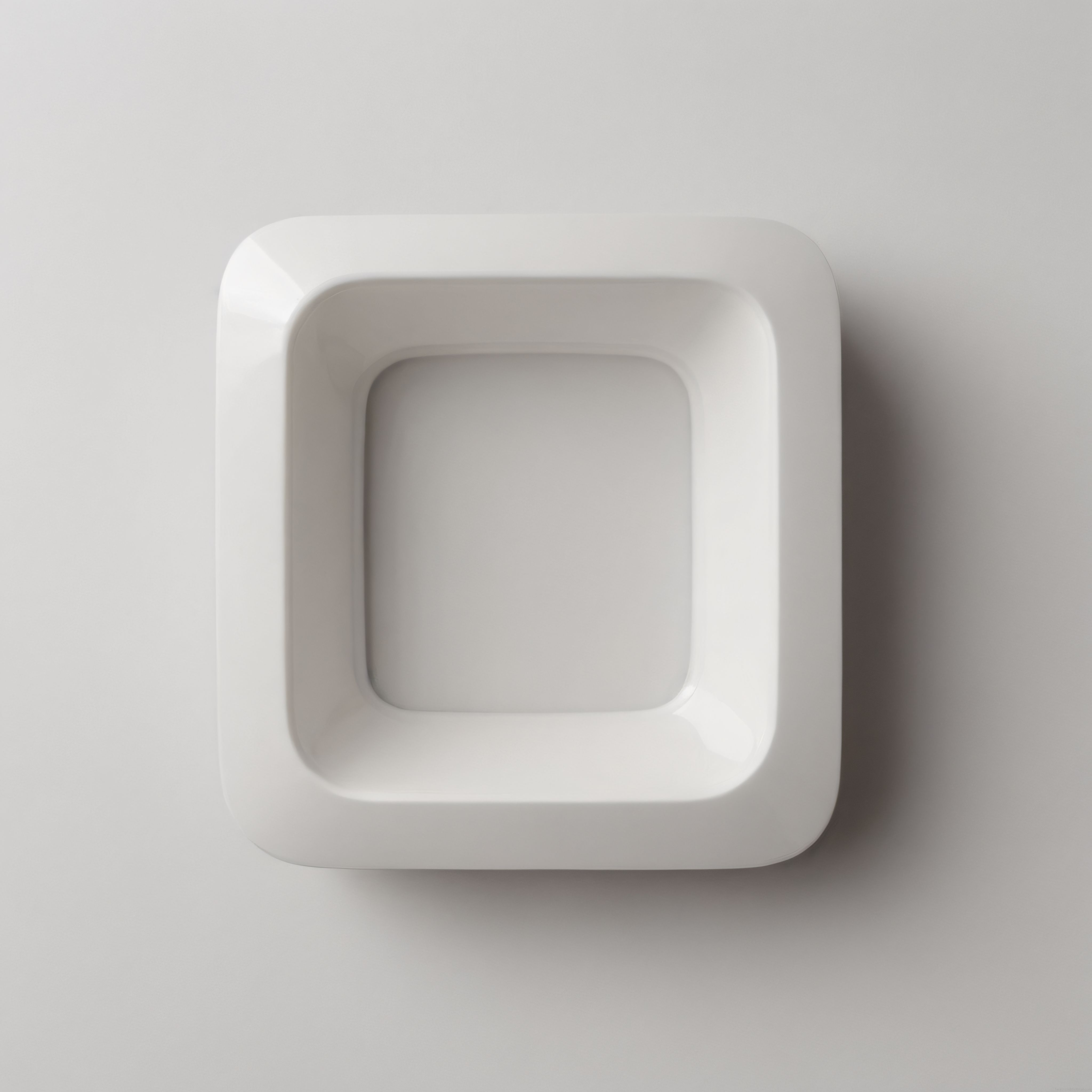 Soft Işık ve Gölgelerle Beyaz 3D Sıfır Rakamı Soyut Minimalist Tasarım