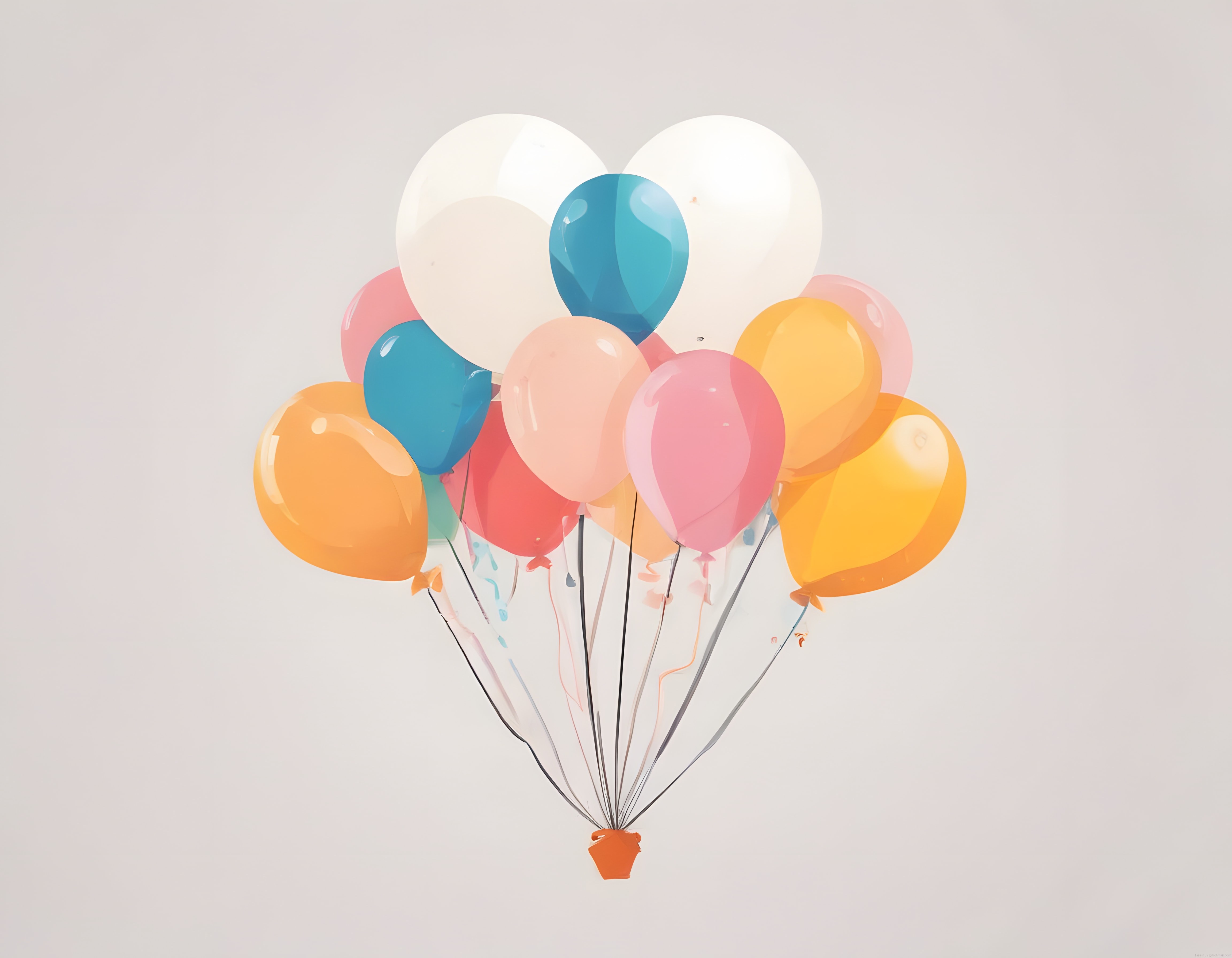 Soft Renklerde Balon Buketi ile Davetiye ve Sosyal Medya Paylaşımı Tasarımı