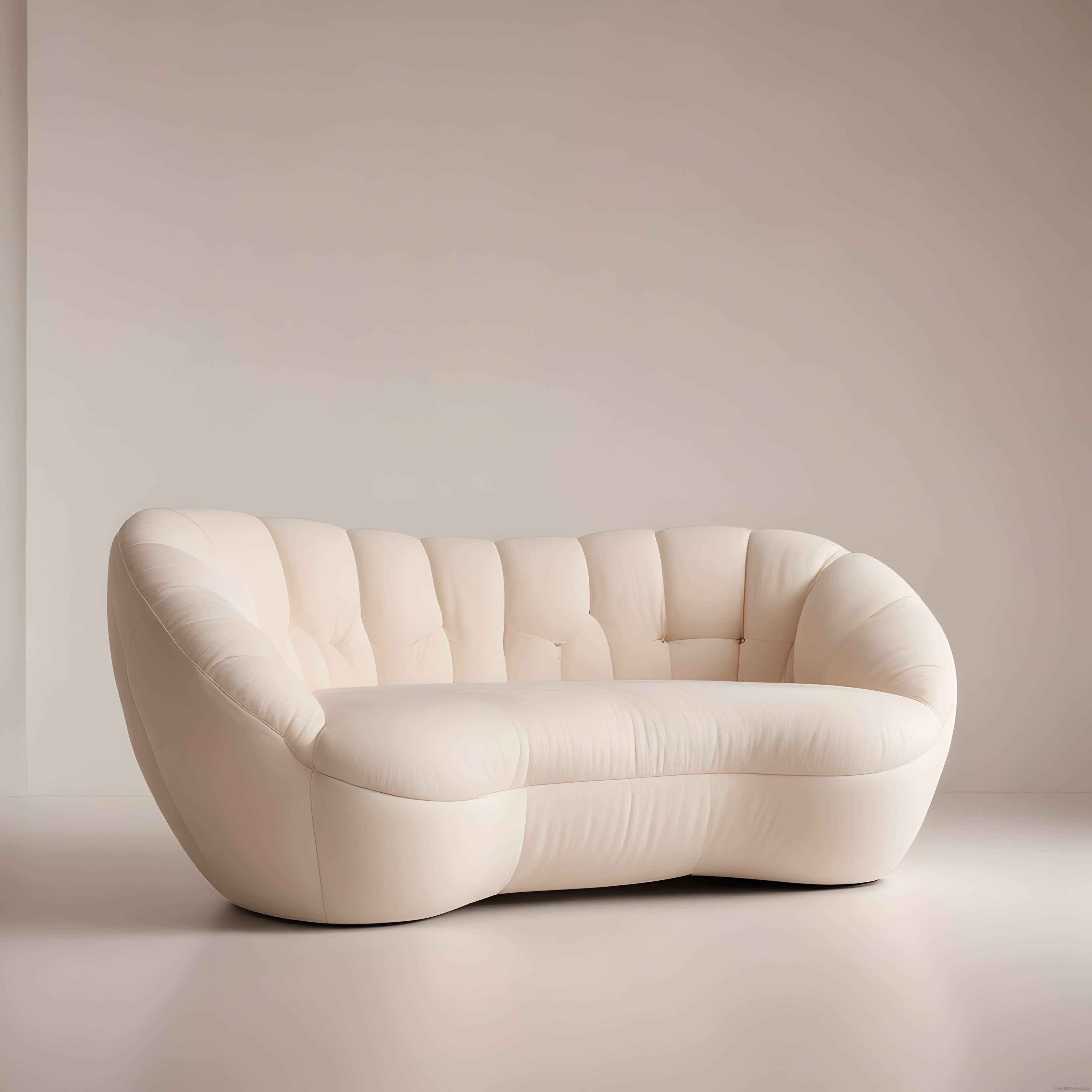 Soft Tonlarda Modern Yuvarlak Koltuk: Minimalist Dekorasyonda Şıklık ve Konfor