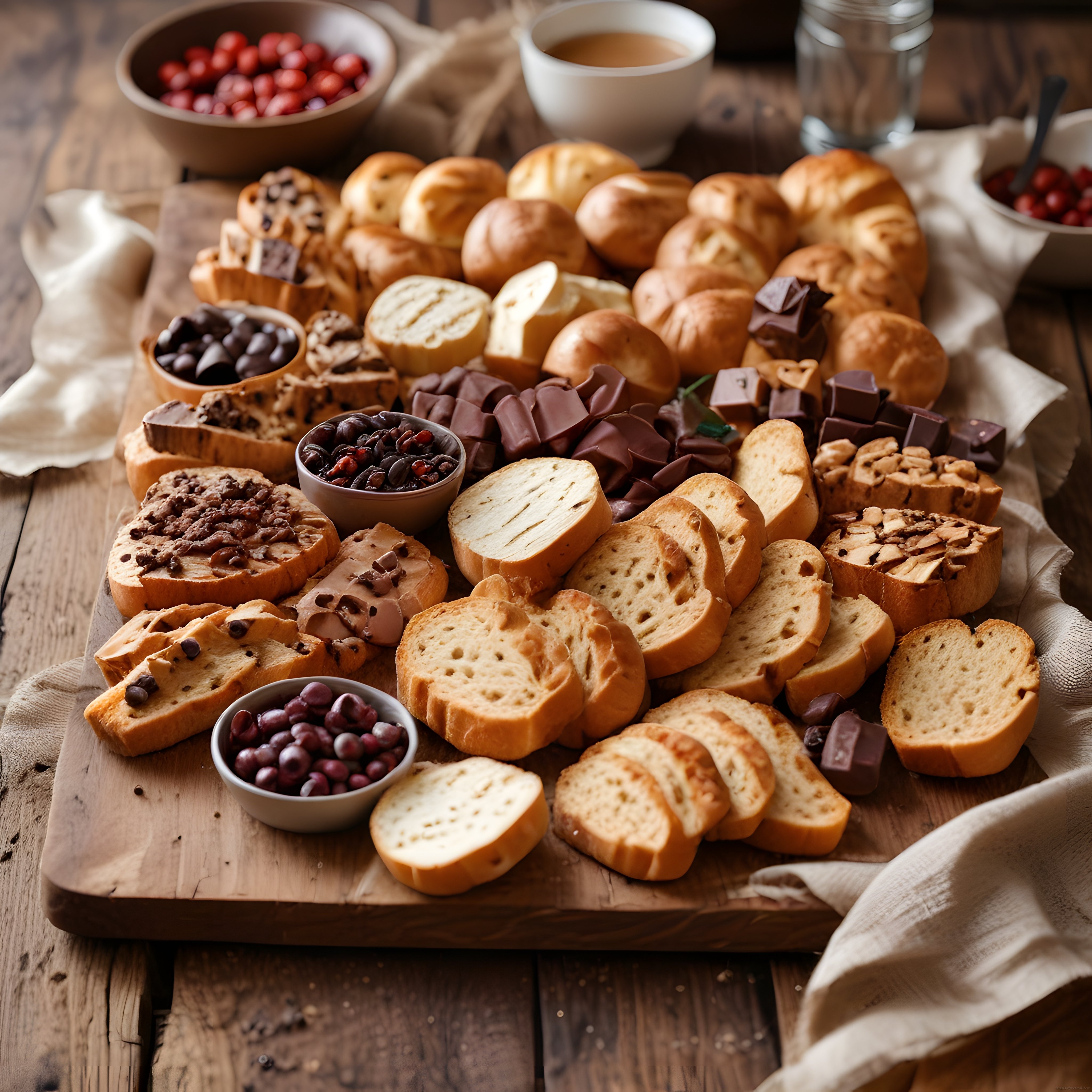 Şölen Gibi Kahvaltı: Çikolata ve Ekmek Çeşitleriyle Dolu Sıcak Brunch Masası