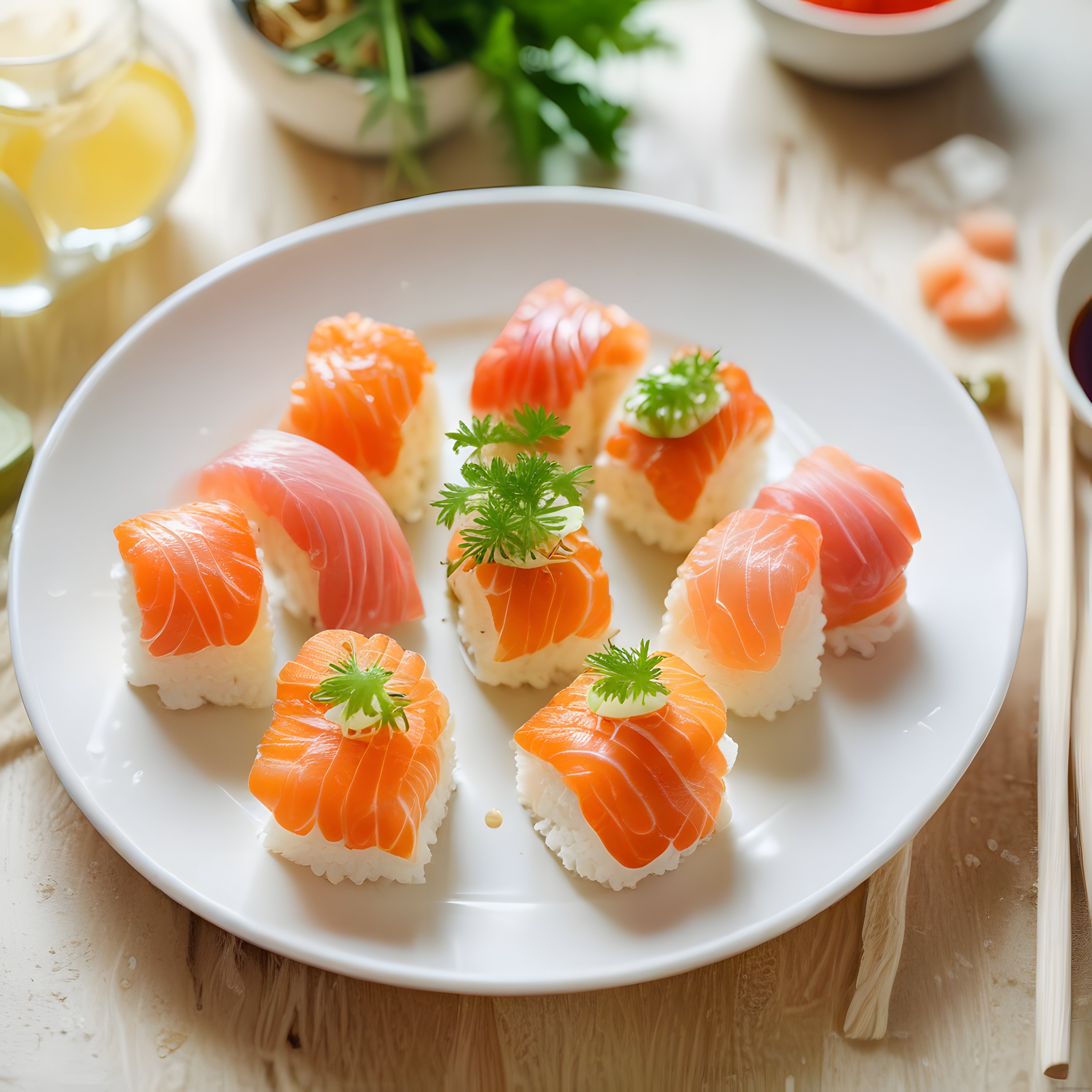 Somon ve Ton Balıklı Nigiri Sushi: Japon Mutfağından Egzotik Sunum