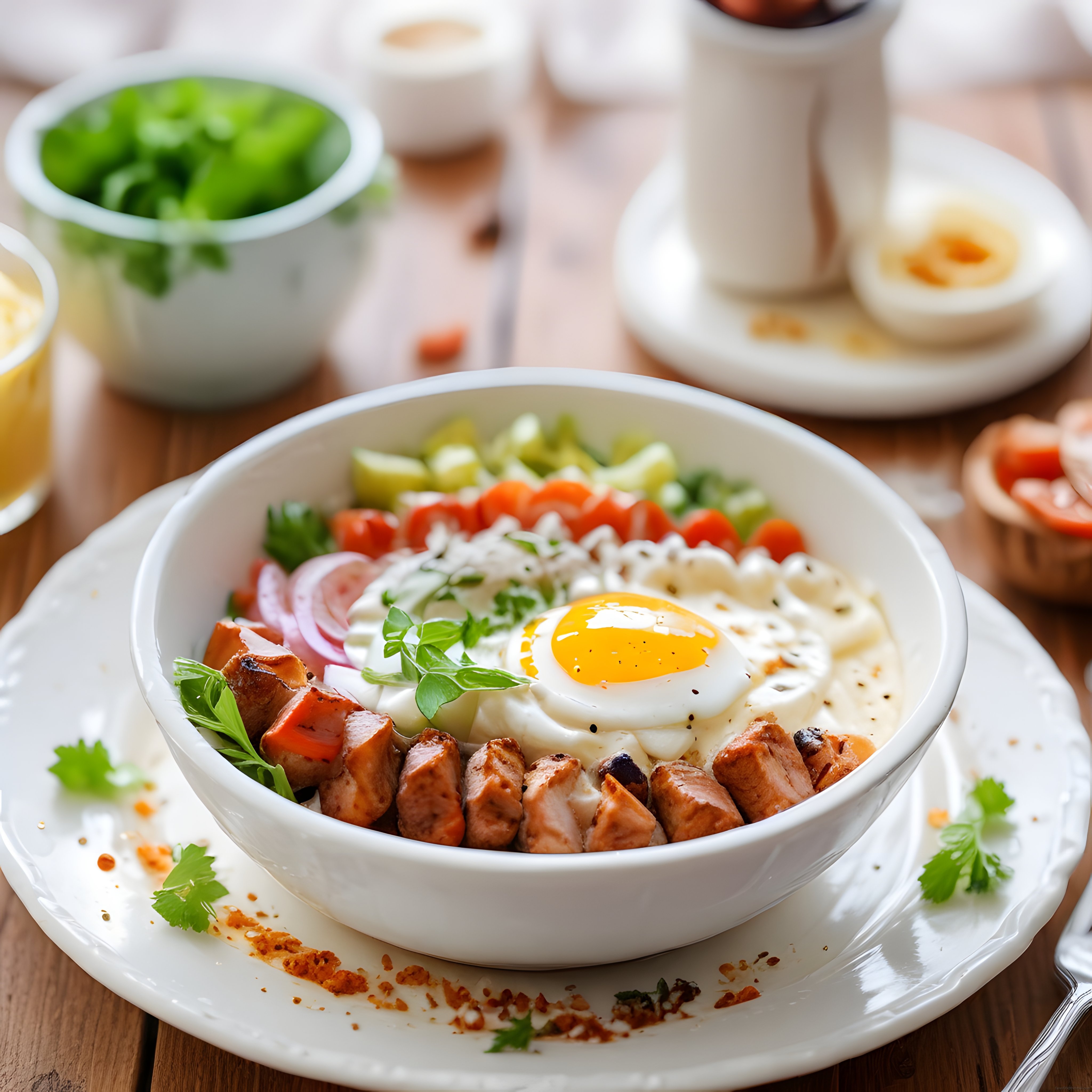Somonlu ve Göz Yumurtalı Kahvaltı Kasesi: Besleyici Bir Başlangıç