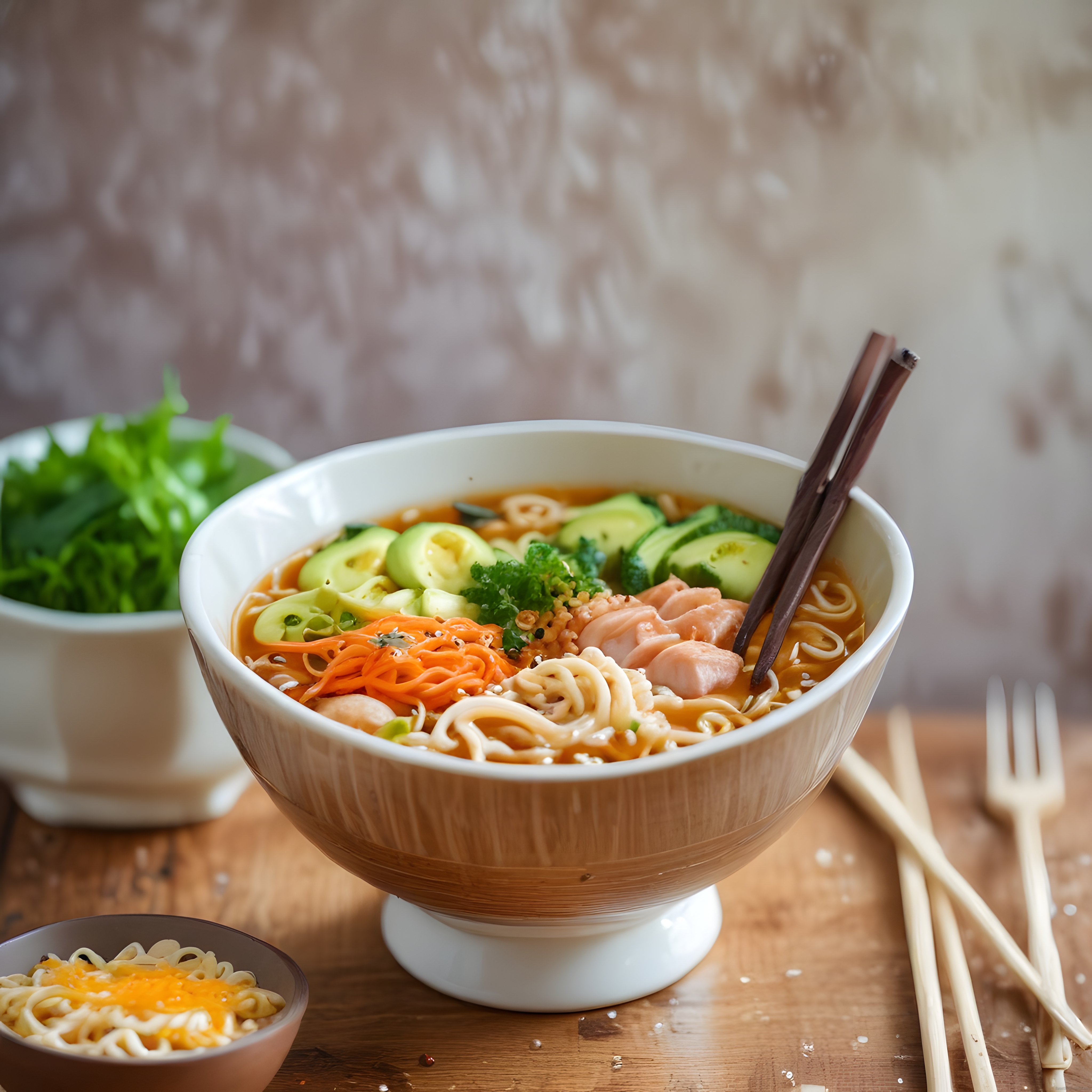 Somonlu ve Sebzeli Sıcacık Ramen Kasesi: Asya Mutfağından Nefis Bir Çorba